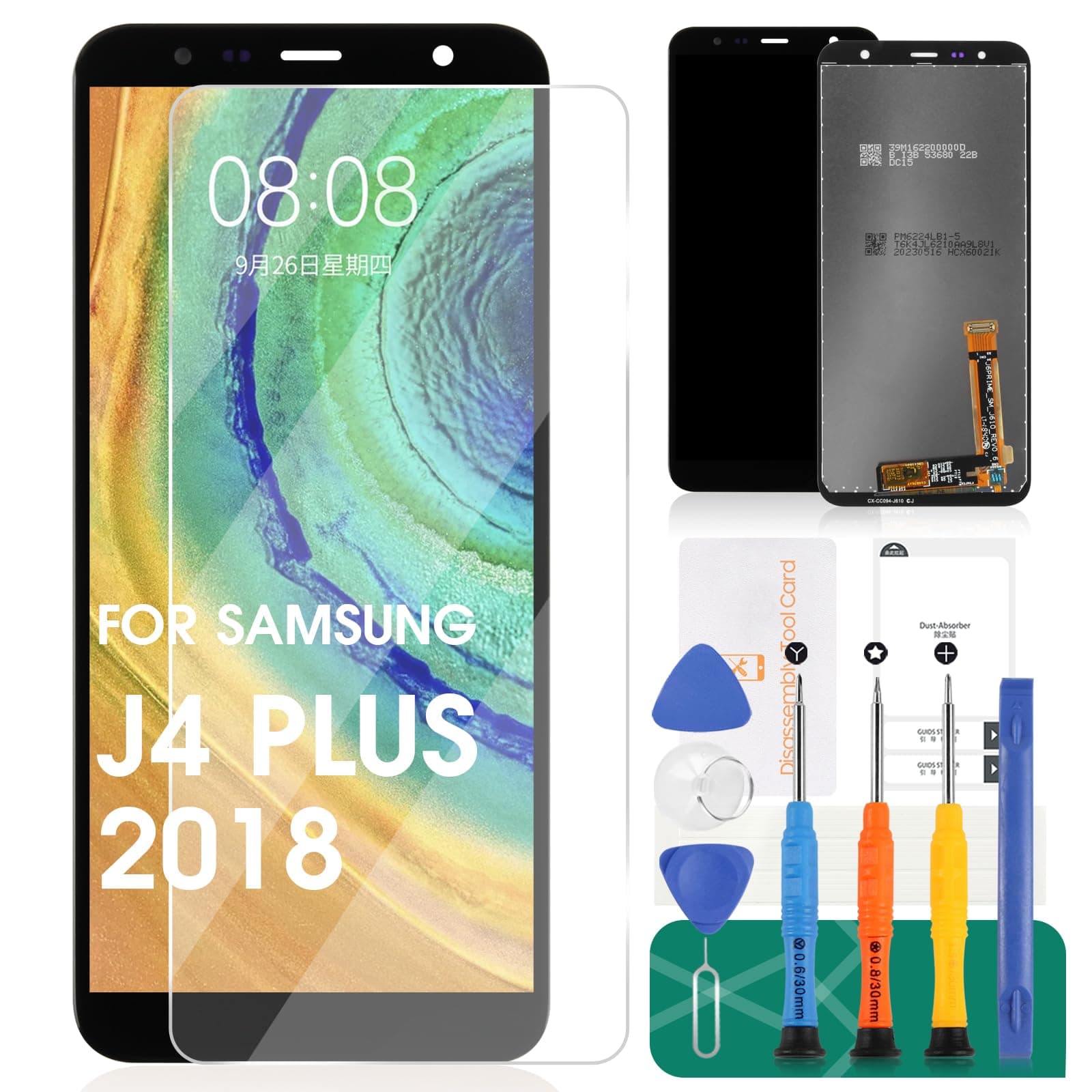 SRJTEK Screen Replacement for Samsung Galaxy J4+ J4 Plus 2018 SM-J415 J415 J415F-DS J415F TFT LCD Display Touch Digitizer Panel Full Assembly (not Include Screen Protectors) Black…