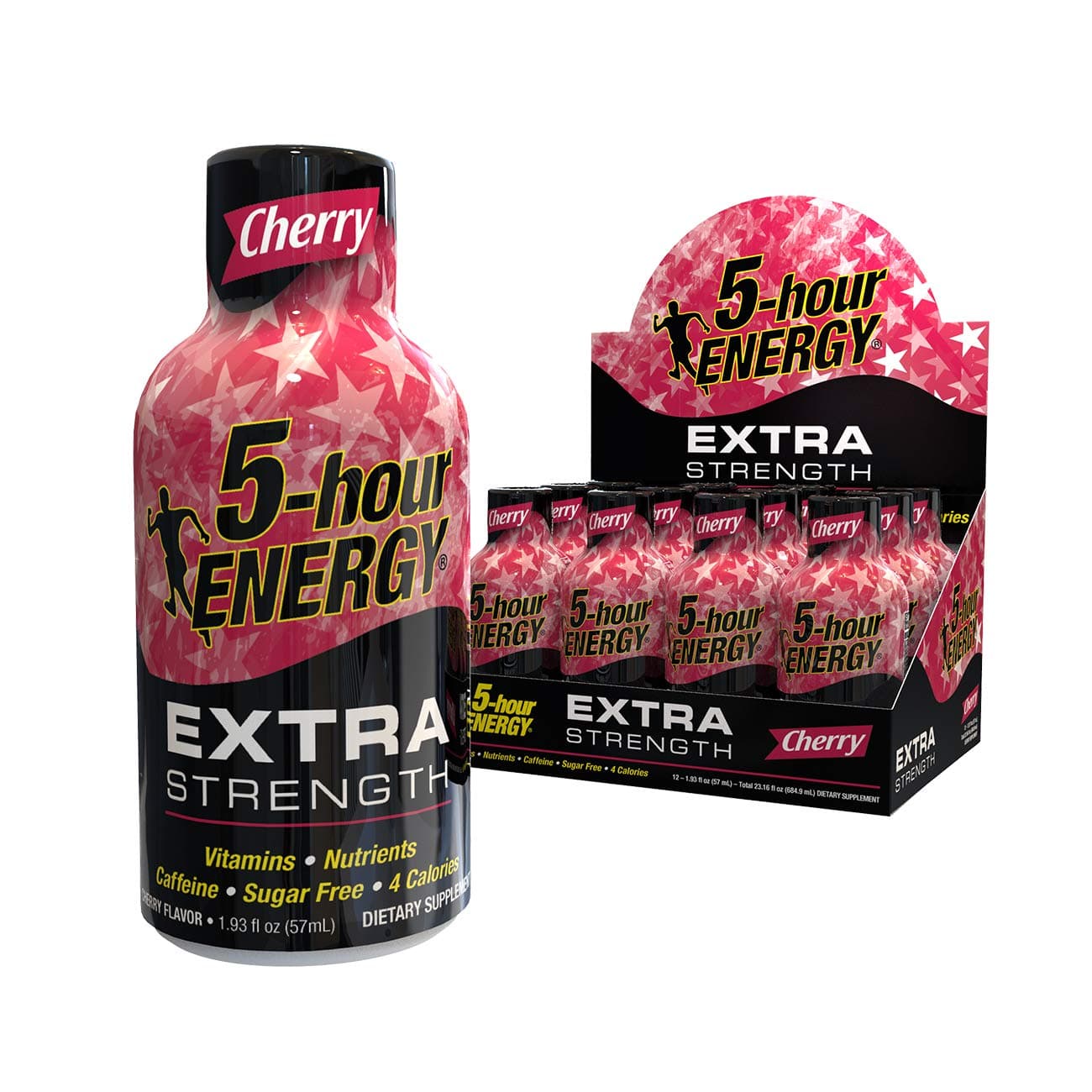 Extra Strength Shots - Cherry - 12 Count