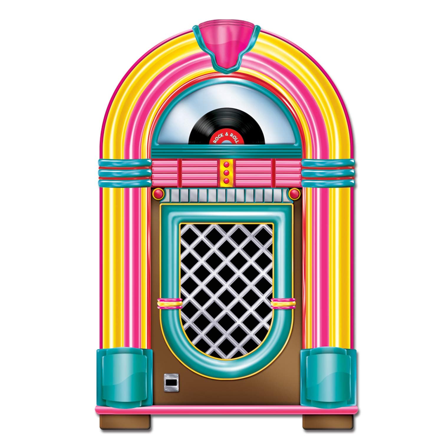 Jukebox Cutout Party Accessory 3-Feet Tall | Printed on both Sides | (1-Count), multicolor,"36""" (57463)