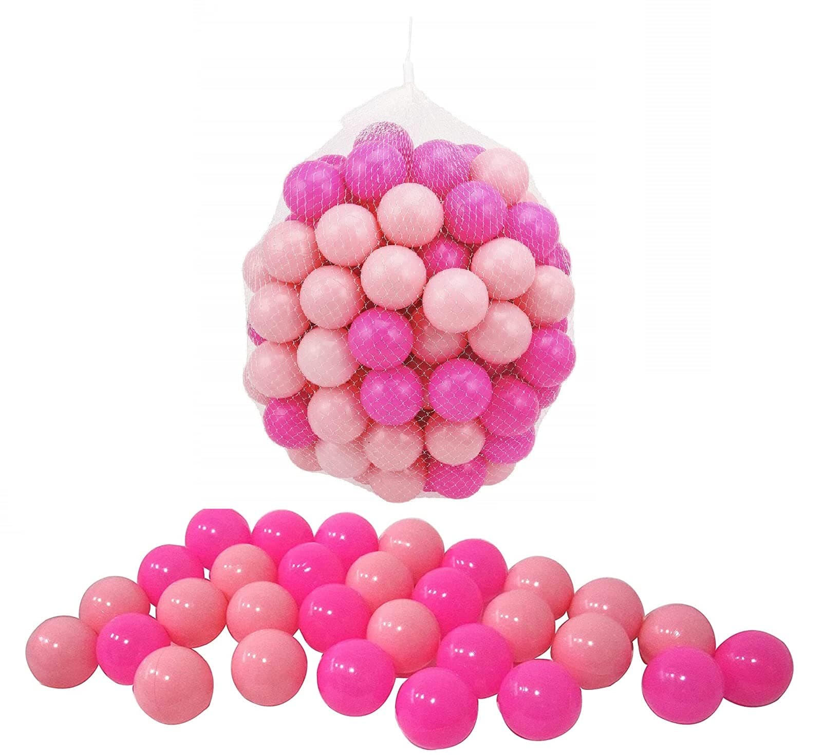 Ram® 100 X Pink Soft Plastic Play Pit Balls For Indoor Outdoor Swimming Pool Trampoline Play Toy