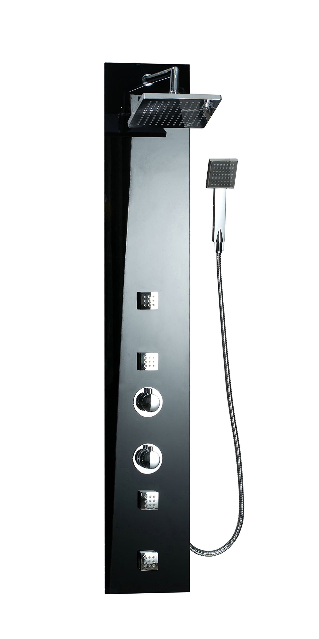 Ove Decors OSC 16 4 Jet Shower Tower System in Tempered Glass, Black