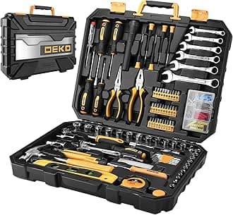 - 208 Piece Tool Set,General Household Hand Tool Kit, Auto Repair Tool Box with Plastic Toolbox Storage Case
