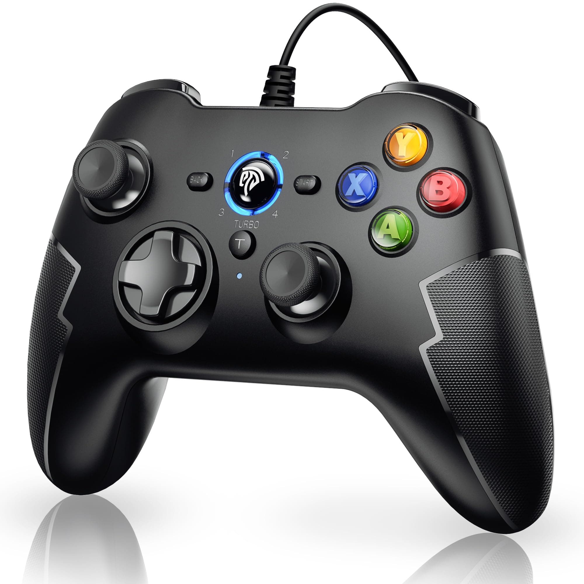 EasySMX PC Game Gamepad Wired Gaming Controller Joystick Dual-Vibration Turbo Windows/Android/ PS3/ TV Box