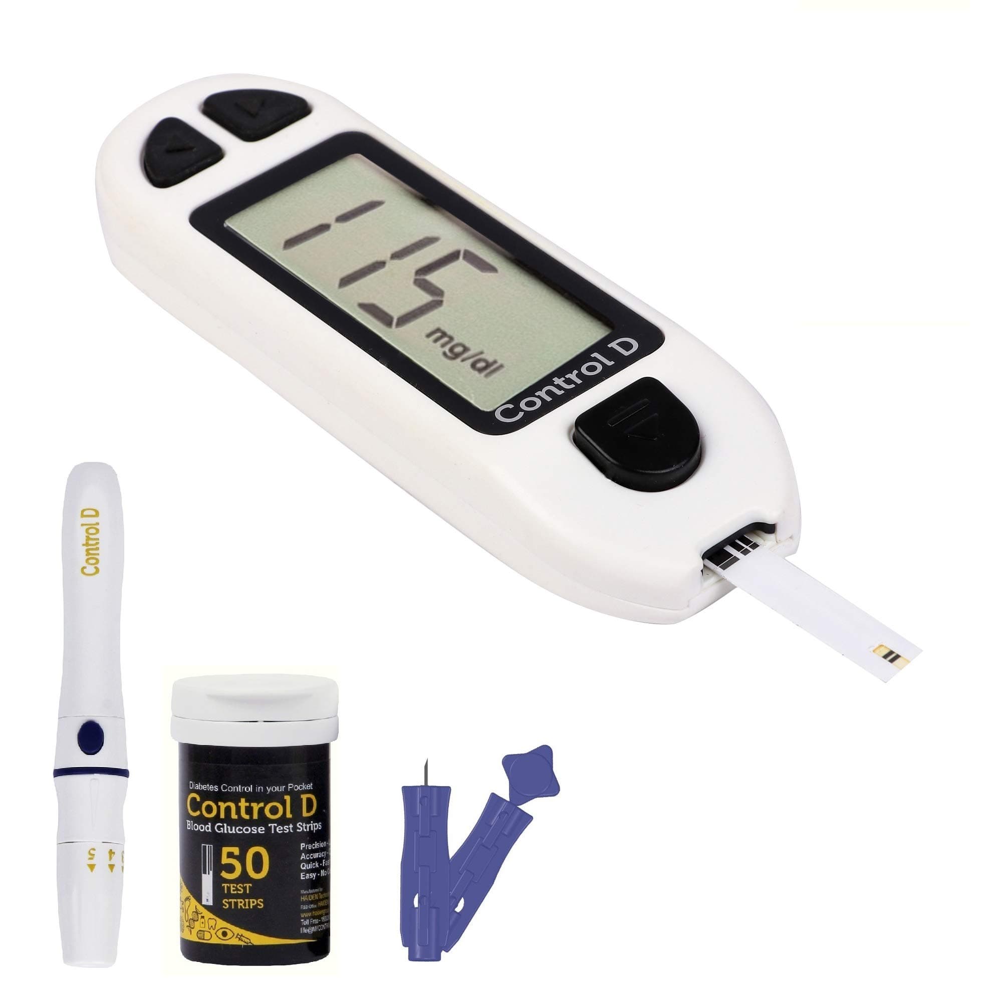 White 50 Strips & Glucometer