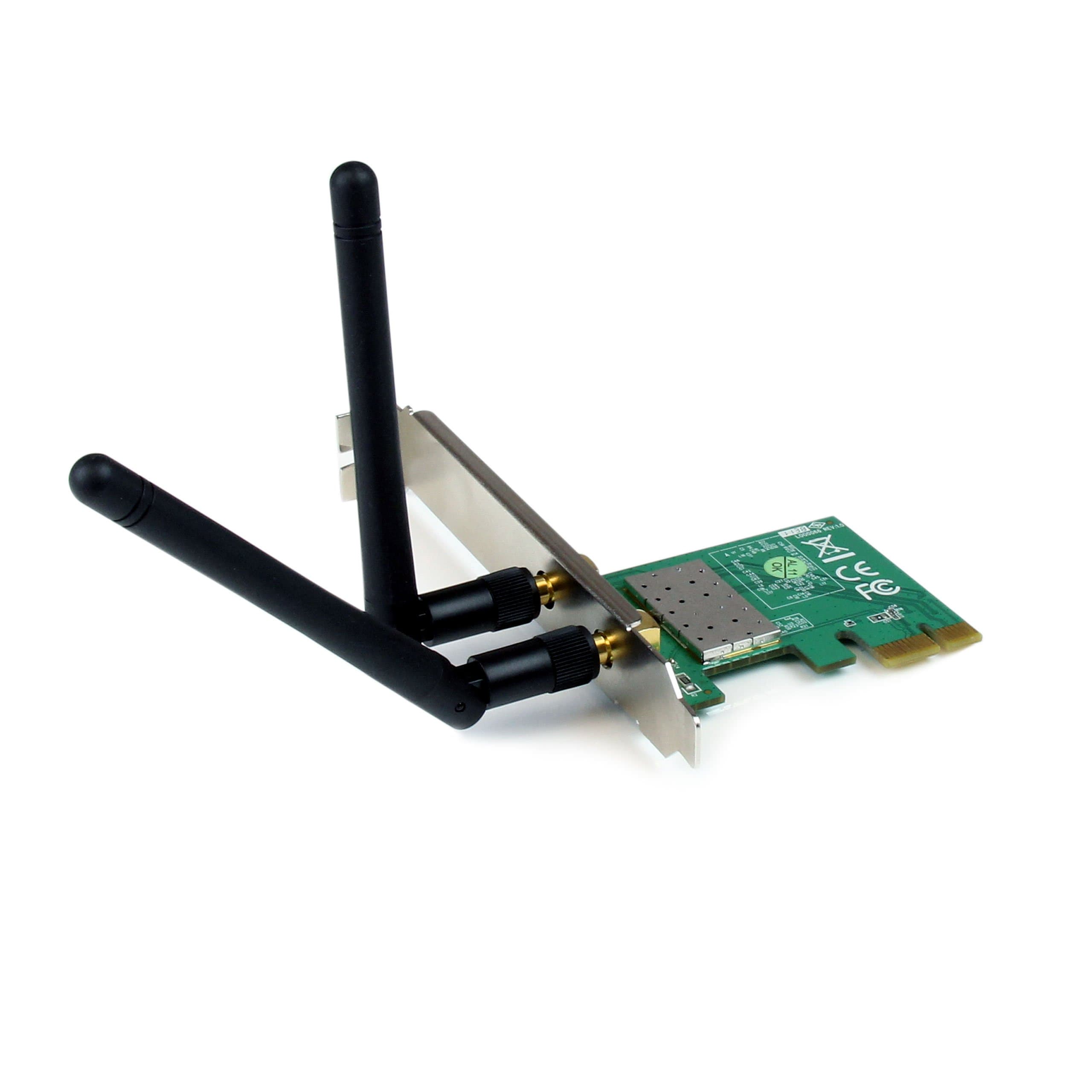 StarTechcom PCI Express Wireless N Card - 300 Mbps PCIe 802.11 b/g/n Network Adapter Card - 2T2R 2.2 dBi - PCIe Wireless Desktop Card , TAA (PEX300WN2X2)