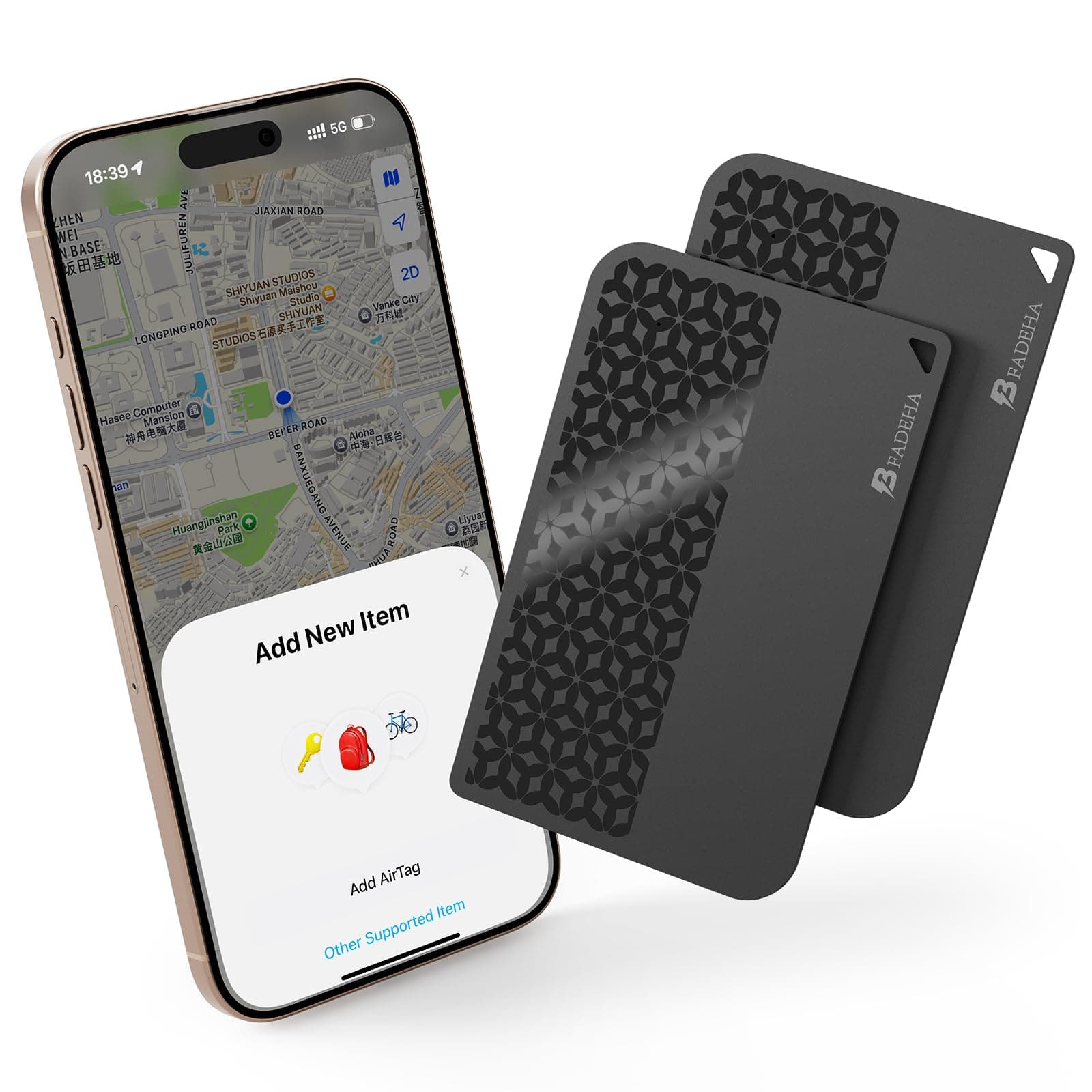 2026 [Apple MFi Certified] (iOS Only) Bluetooth Air Tracker Tag Smart Card for Apple Find My iPhone Wallet GPS Tracker, 5-10 Years Staying Power, Keys Finder and Item Locator for Keys, Bags, Passport