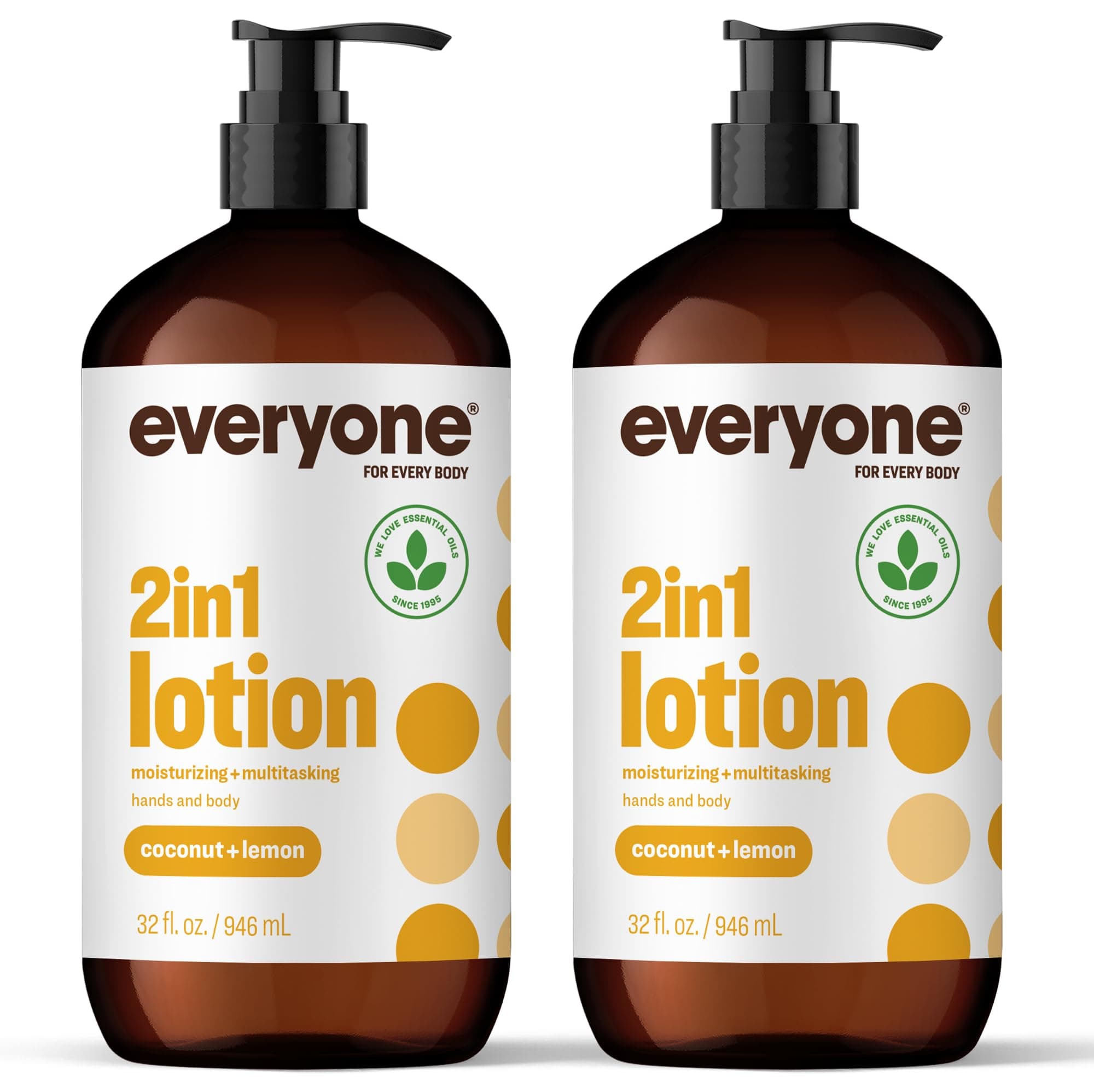 Everyone Lotion: Coconut and Lemon, 32 Ounce, 2 Count- Packaging May Vary