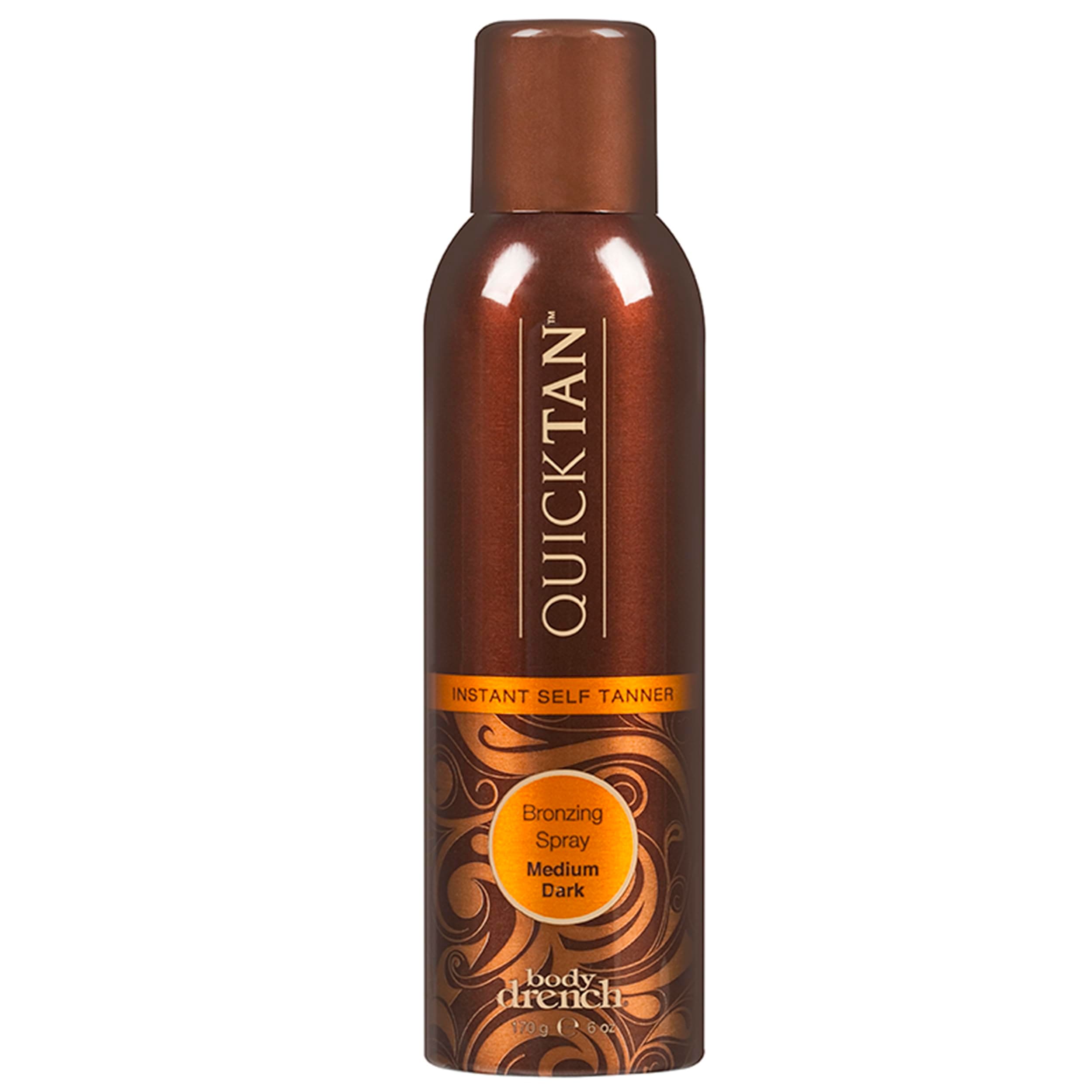 Quick Tan Instant Self-Tanner, Bronzing Spray, Medium Dark, 6 oz, (1-Pack)
