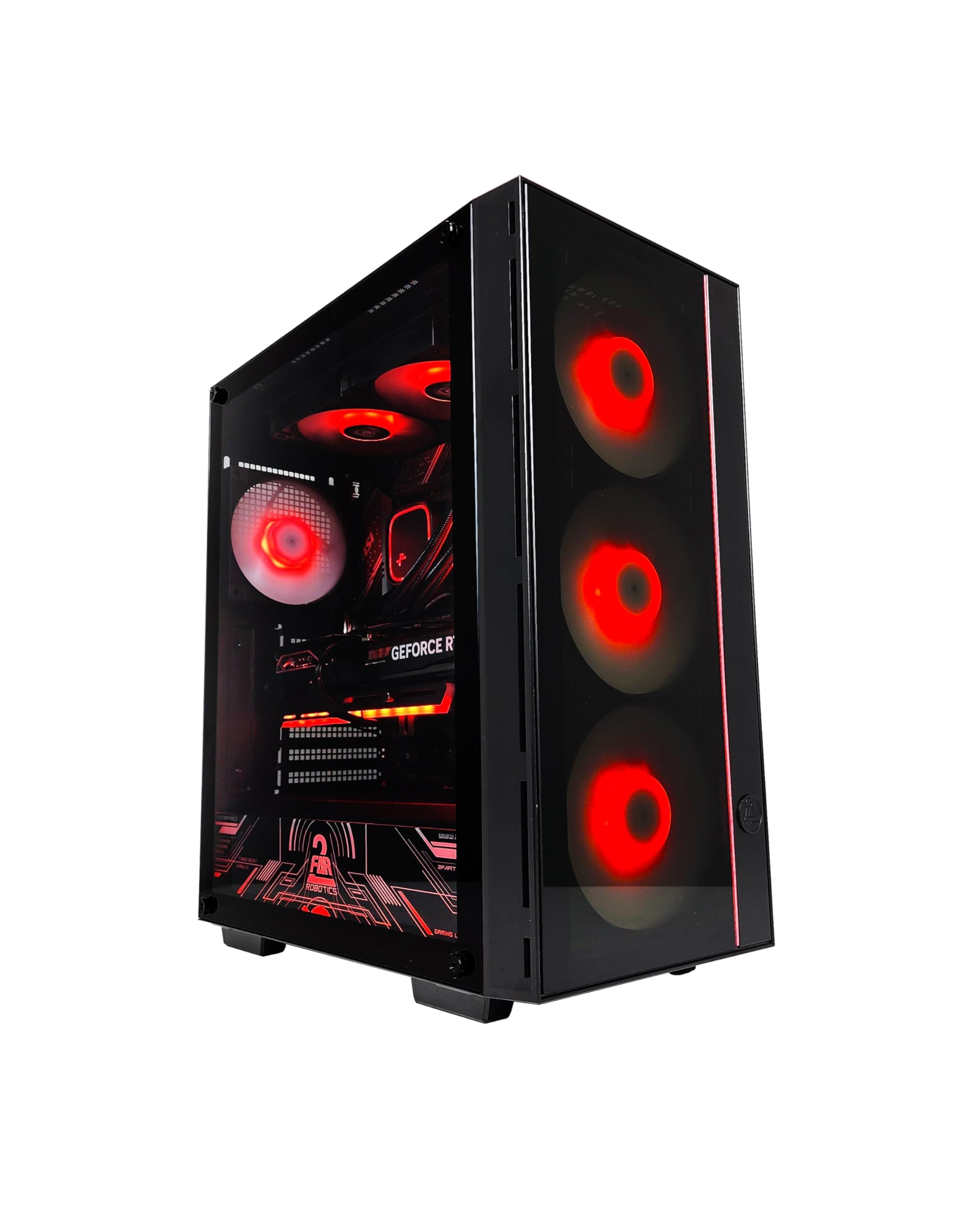 2 FAR ROBOTICS Liquid Cooled Gaming PC, Intel i7-12700F, Nvidia RTX 5060, 32GB DDR5, 2TB NVME M.2 SSD, 750Watts PSU, Windows 11 pro, 1 Year Warranty (i7-12700F, RTX 5060) [T-366 V2]