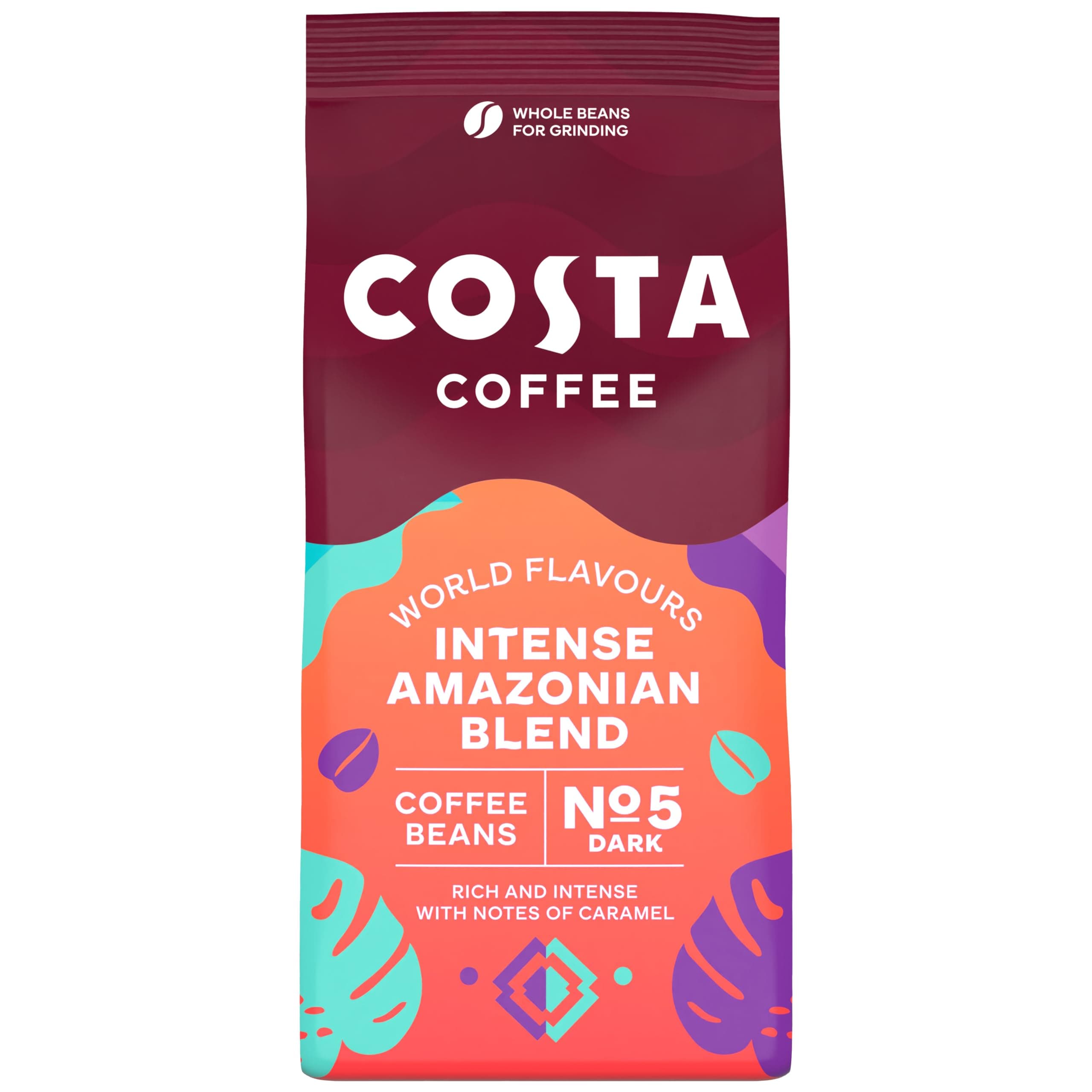 Costa Intensely Dark Amazonian Blend Coffee Beans 200g