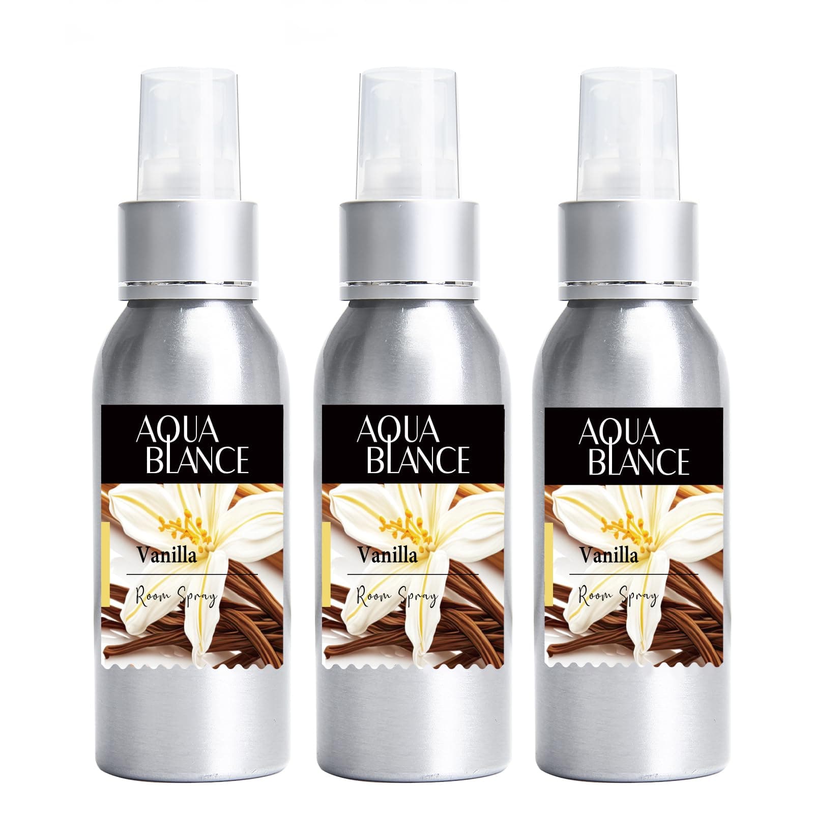 Fragrant Room Spray, Vanilla, 3 x 3.4 fl oz, Air Fresheners Odor Eliminator for Home, Bathroom, Concentrated Room Spray