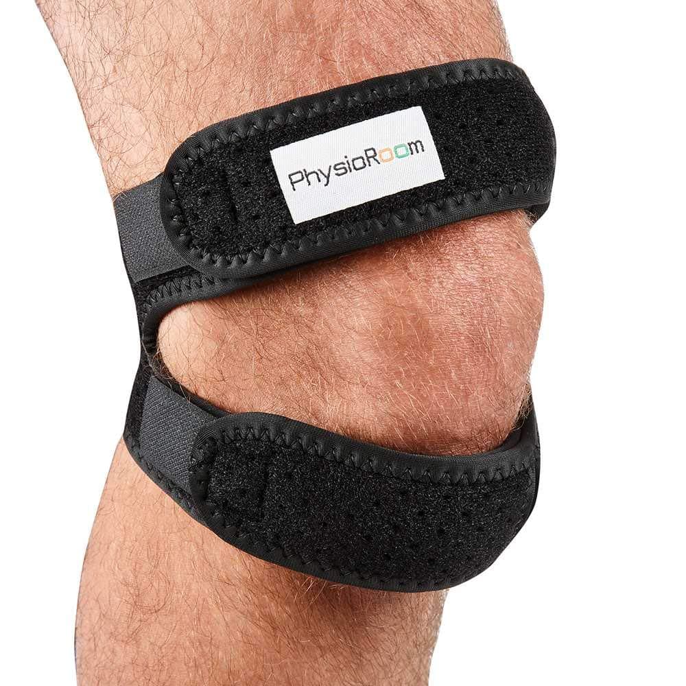 PhysioRoom Double Patella Tubes Knee Support Brace with Adjustable Straps | Aid Mobility Knee Pain Relief for Injury Recovery Joint Pain | Running Arthritis Jumper Tennis Neoprene Knee Brace