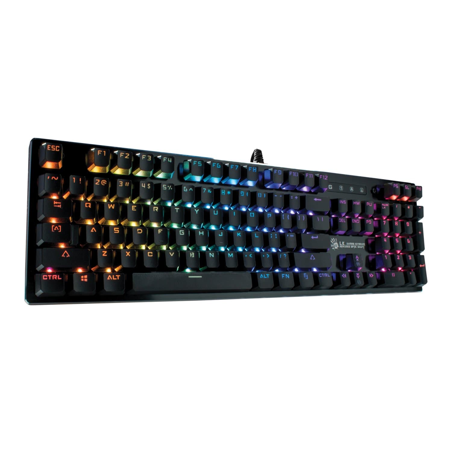 Bloody Light Strike RGB Animation Gaming Keyboad US - Black