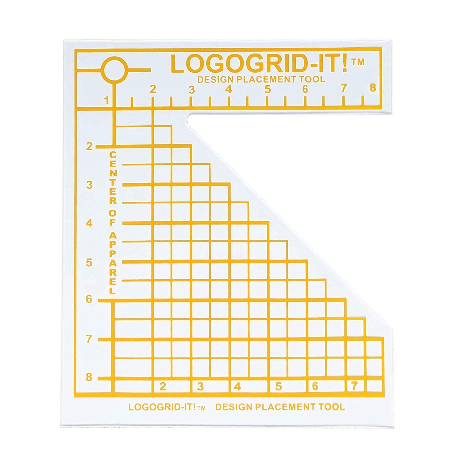 Tee Square It I Alignment Tool for Heat Transfer Vinyl, Rhinestones, Sublimation, Transfers (Logo Grid)