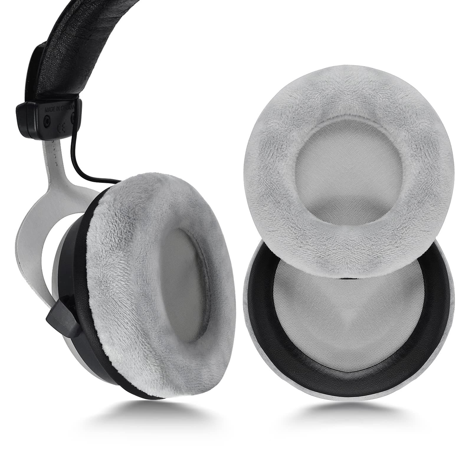 Replacement Ear Pads for Beyerdynamic DT 770/880/990 Pro, Soft Comfortable Gray, 2 Pair