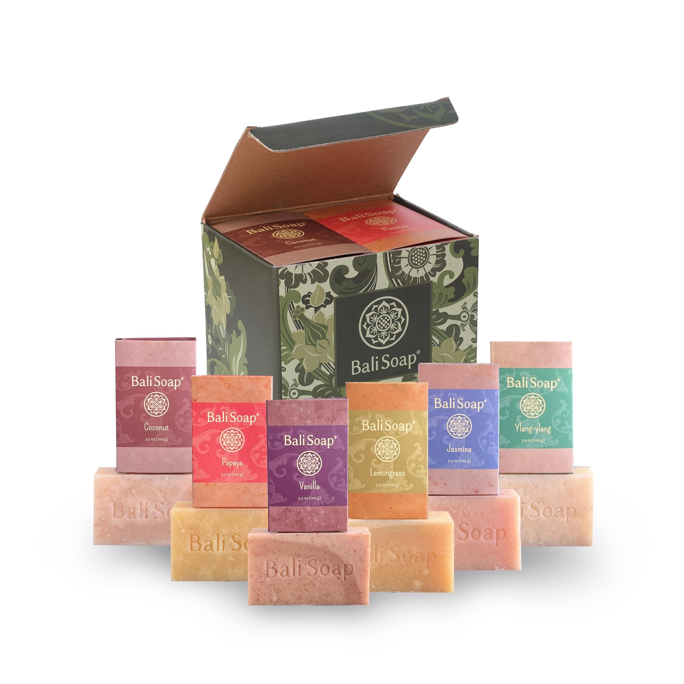 Bali Soap Natural Soap Gift Set - 6 Pack Handmade Spa Gift, Moisturizing Aromatherapy