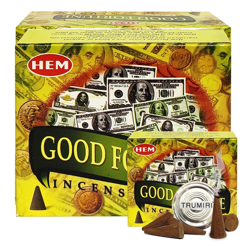 Good Fortune Incense Cones And Cone Incense Burner Bundle Insence Insense Hem Incense