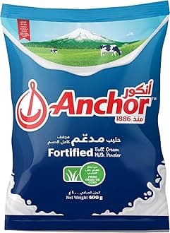 Anchor Fortified Full Cream Milk Powder From Grass Fed Cows, 400 g (Pouch)