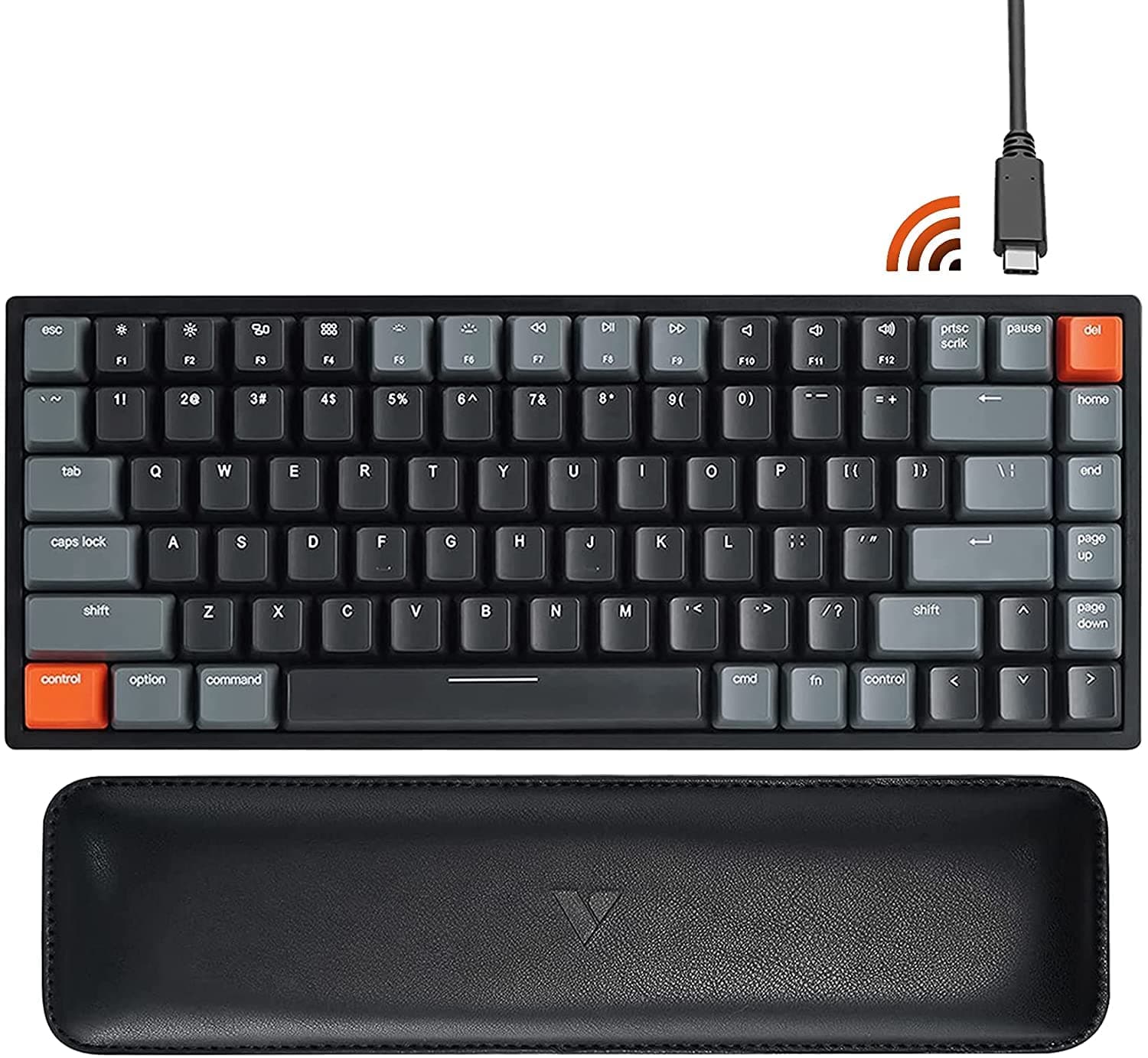 Vissles Mechanical Keyboard Wireless RGB Gaming Keyboard, Programmable Keyboard with Mac and Windows Dual System, Hot-swappable, Multi-Media Controls, Anti-Ghosting, QWERTY (Red Switch)