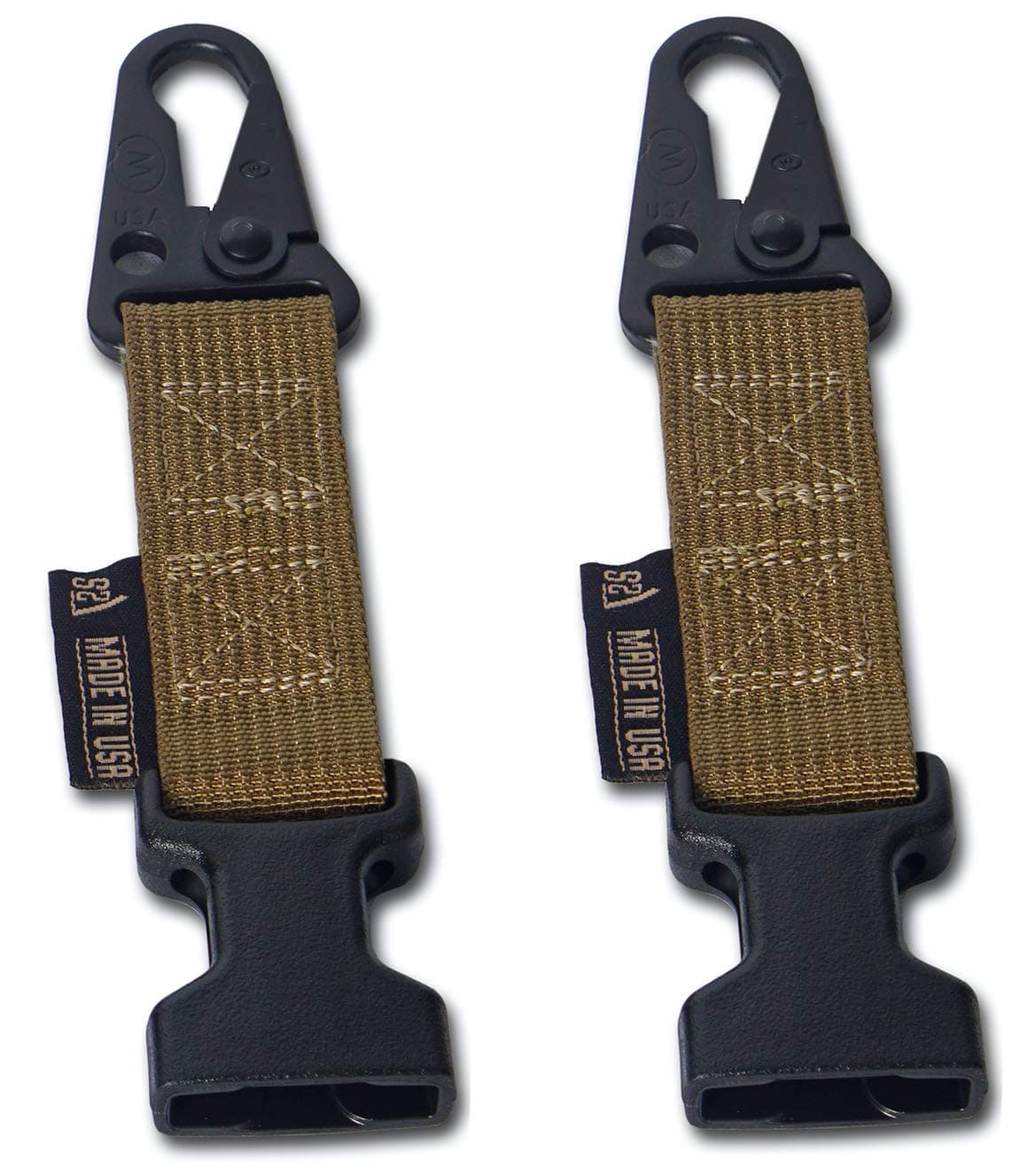 USA Made Sling Connector End Accessory, C.L.A.S.H. Hook, M.A.S.H. Hook, Push Button Swivel, or Pigtail,