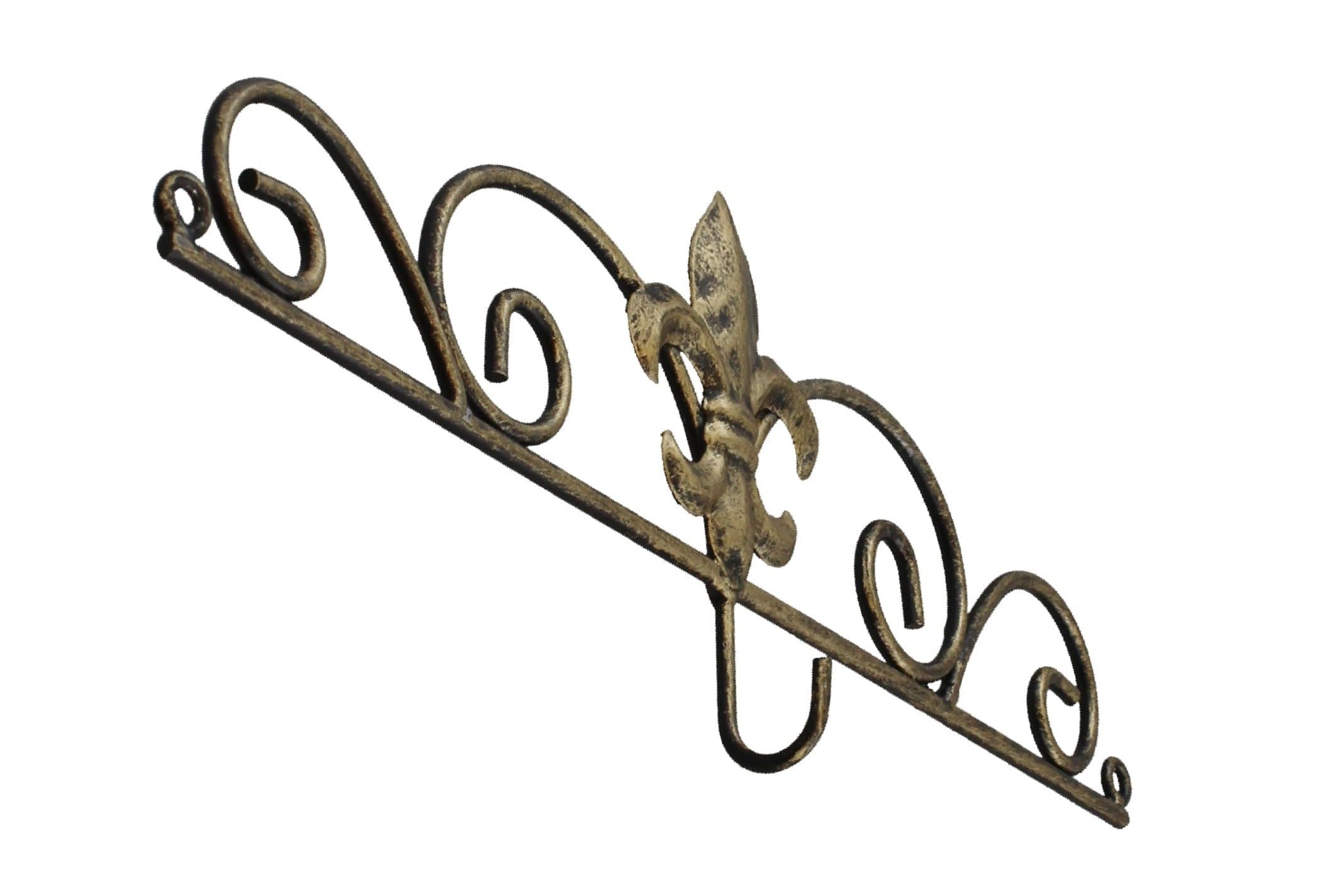 Old River Outdoors Decorative Fleur De Lis Wall Mounted Metal Calendar Hanger/Hook