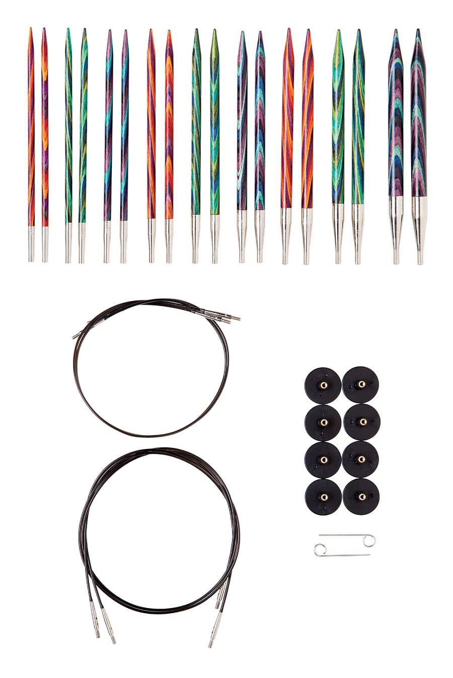 Knit PicksOptions Wood Interchangeable Knitting Needle Set - US 4-11 (Mosaic)