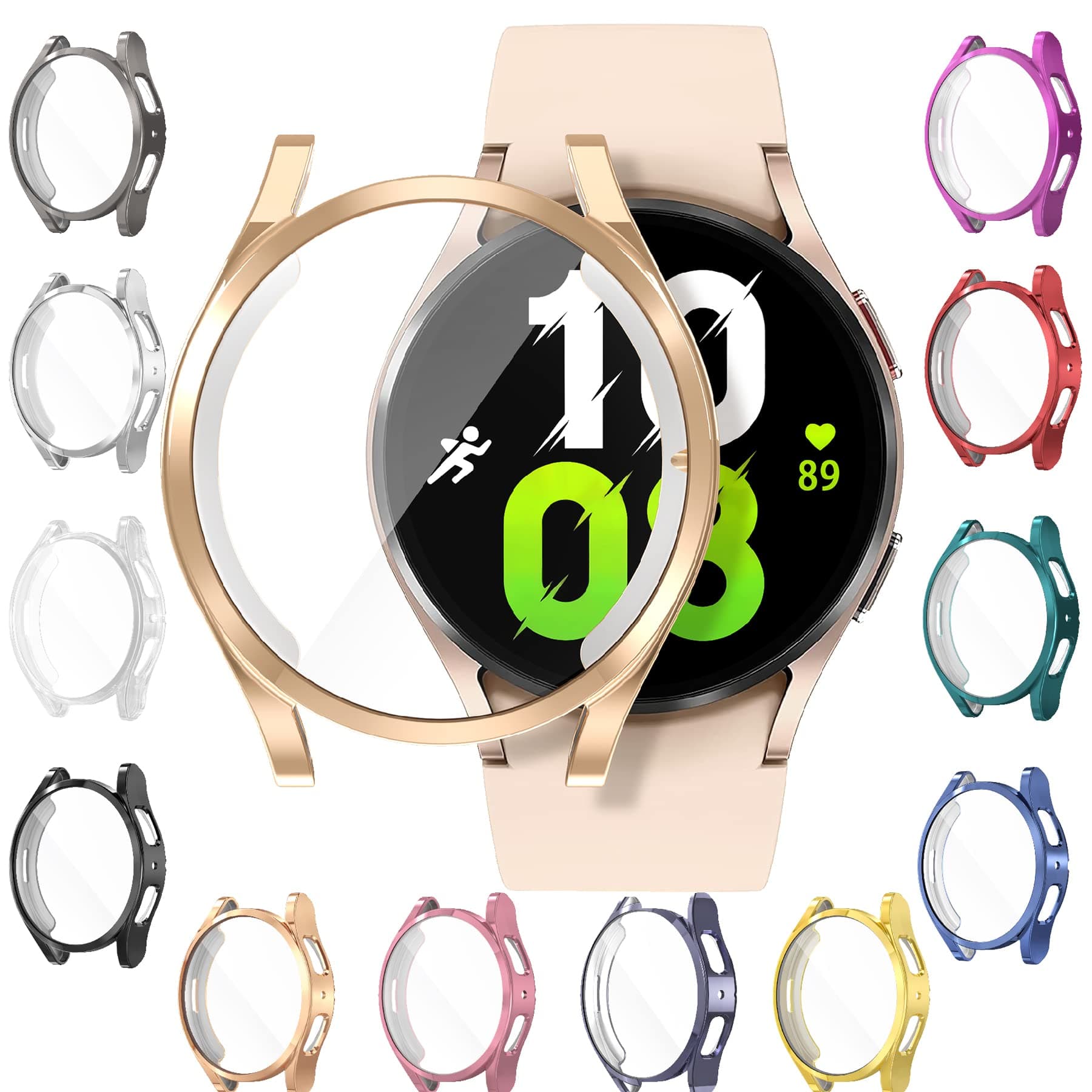 [12 Pack] YUVIKE Watch Screen Protector Compatible with Samsung Galaxy Watch 5 40mm (SM-R900) and Galaxy Watch 4 40mm (SM-R860), Soft TPU Watch Case Protective Cover for Galaxy5&4 FE Smart Watch 40mm