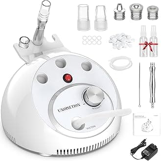 2 in 1 Desktop Blackhead Remover Vacuum, UNOISETION at-Home Dermabrasion Facial Machine for Exfoliation & Radiant Skin, Beauty Gifts for Women