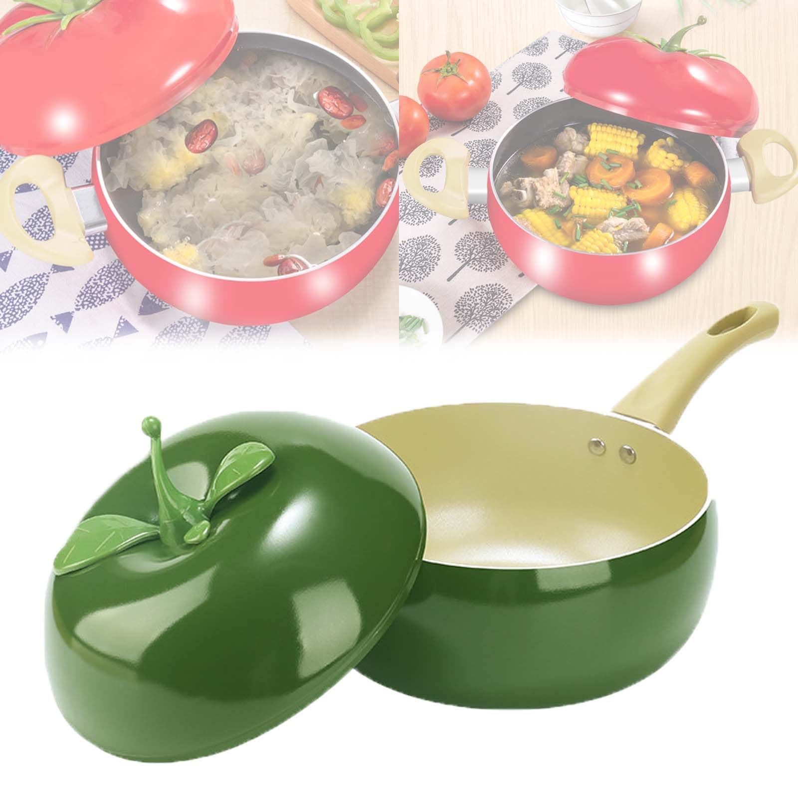 With Lid Fruit Shaped Pans,With Lid Vegetable Shaped Pans,Cute Nonstick Soup Pot Pasta Pan,Multifunction Cooking Pot With Handles for Stewing Poaching Frying (Avocados,Milk Pan)