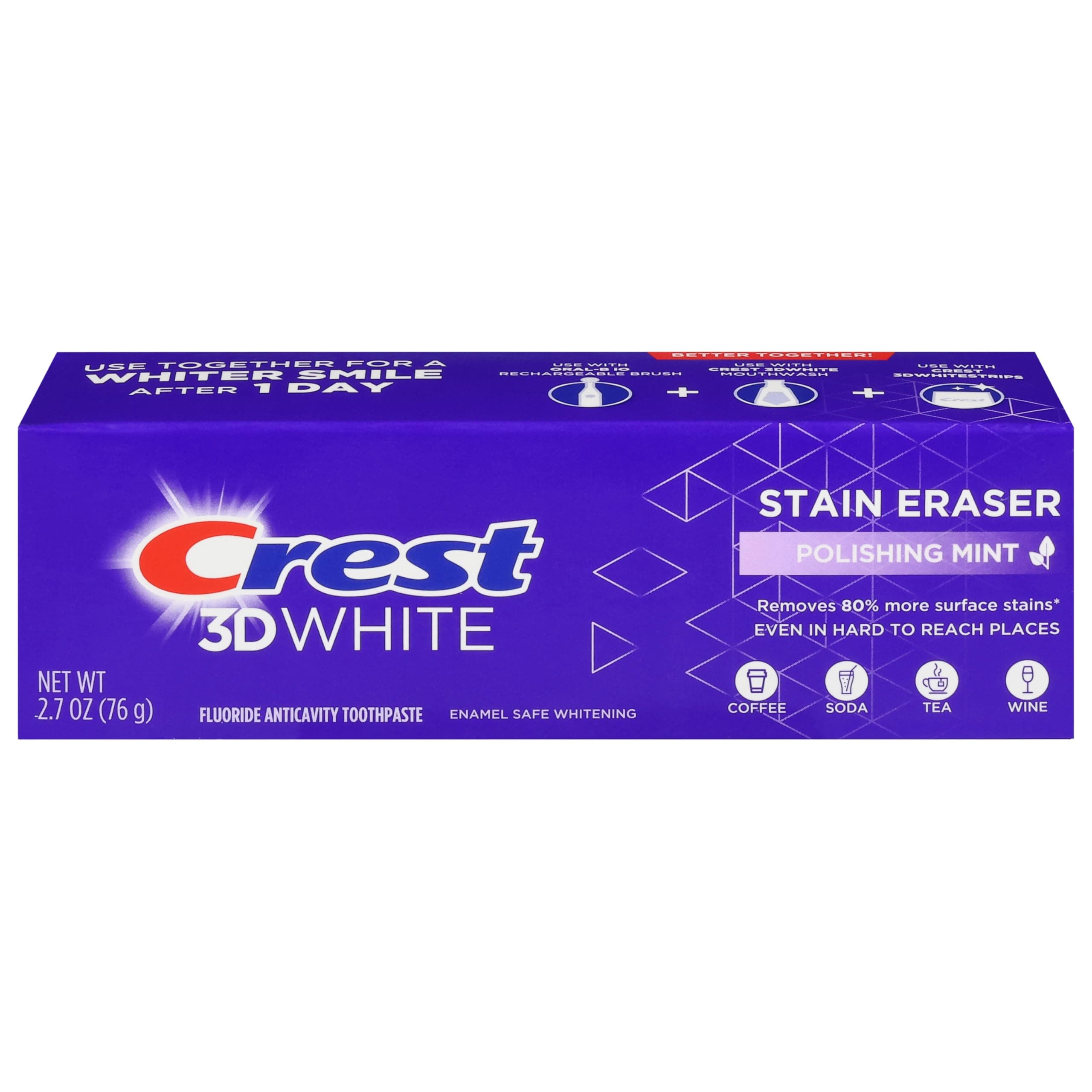 Toothpaste 3D White Stain Eraser Fresh Mint, 2.7 Ounce