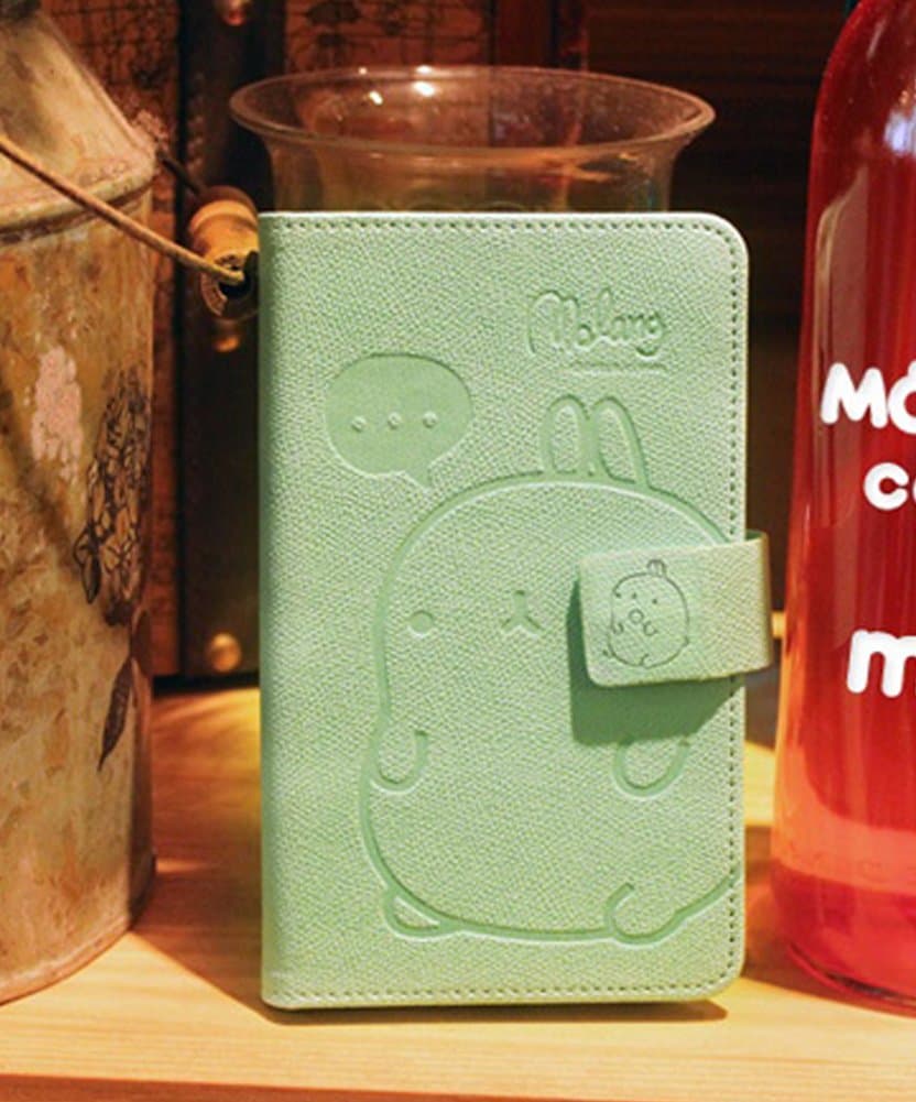 MOLANG Leather Standing Wallet Diary Case Cover For Samsung Galaxy S3 III i9300 i747 T999 (Mint)