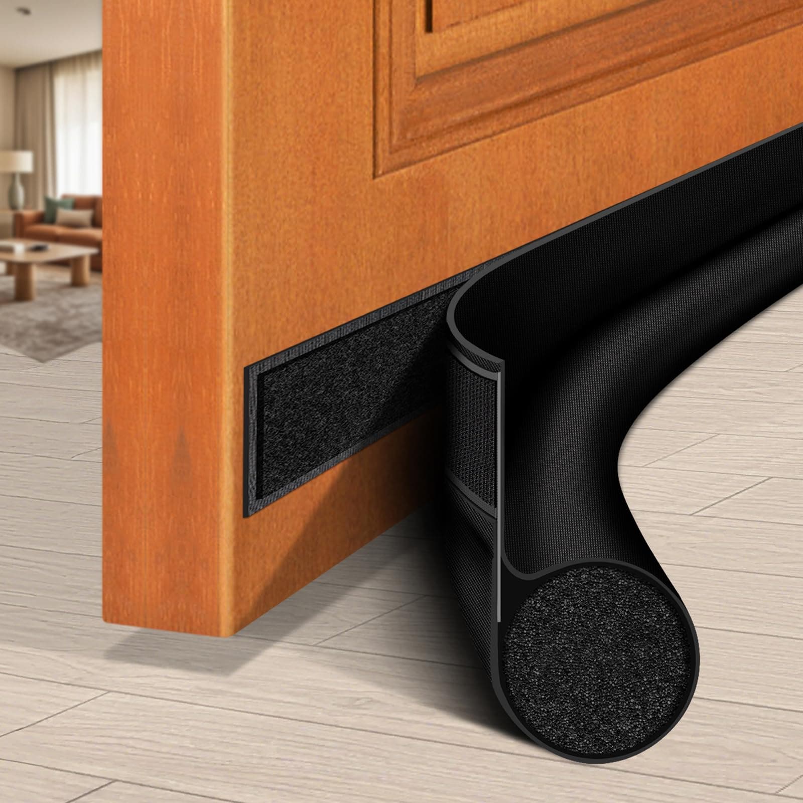 HomeProtect 36 Inch Adjustable Door Draft Blocker, Black