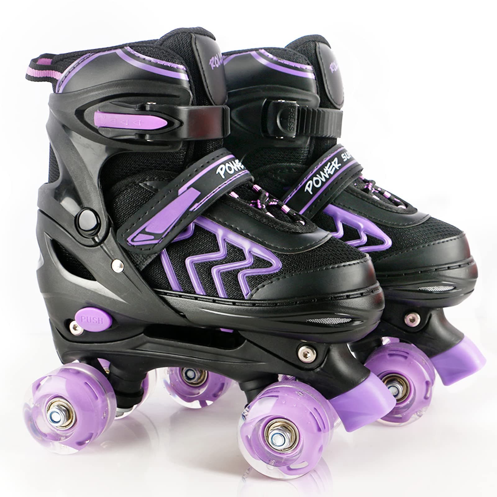 Roller Skates for Kids Adjustable Roller Skates with Light Up Wheels, Fun Illuminating for Boys Girls, Rollerskates for Kids Beginners, Suitable for Indoor Outdoor