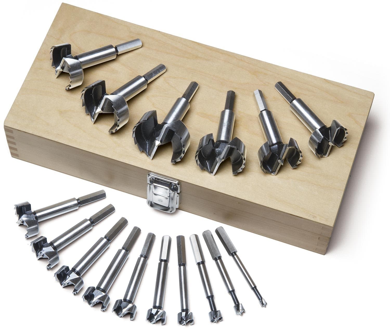 MLCS 9346H Pro Forstner Bit set with Hex shanks, 16-Piece