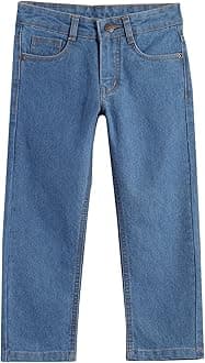 Boy's Light Blue Slim Fit Washed Denim Jeans Stretch