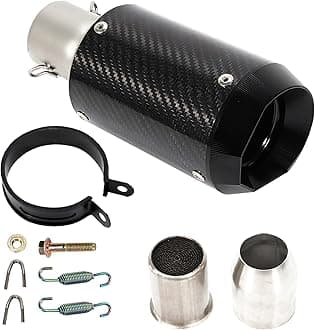 Motorcycle Carbon Fiber Exhaust Muffler Black