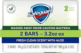 Micellar Deep Cleansing Bath Bar Soap, Washes Away 99 Percent of Bacteria, Leaves Skin Soft, Fresh Clean Scent with Aloe, 3.2 oz (2 Count)