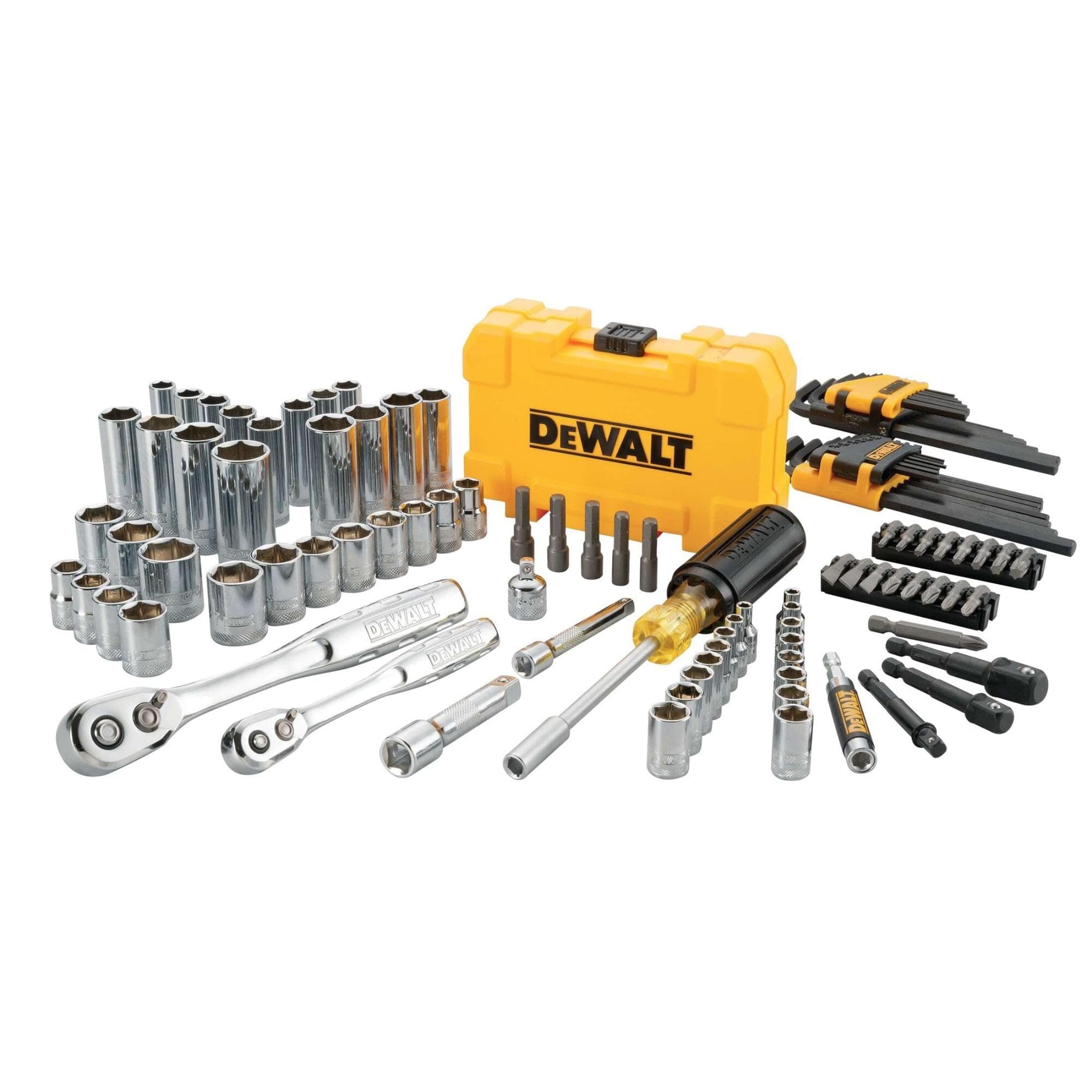 Mechanics Tools Kit and Socket Set, 1/4" & 3/8" Drive, SAE, 108-Piece (DWMT73801)