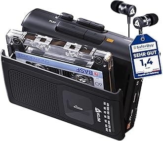 - KLIM K8 Cassette Tape Player Portable + Cassette Recorder + NEW + AM/FM Walkman Cassette Player + Built-in Microphone & Speaker + Headphone Jack & Earphones