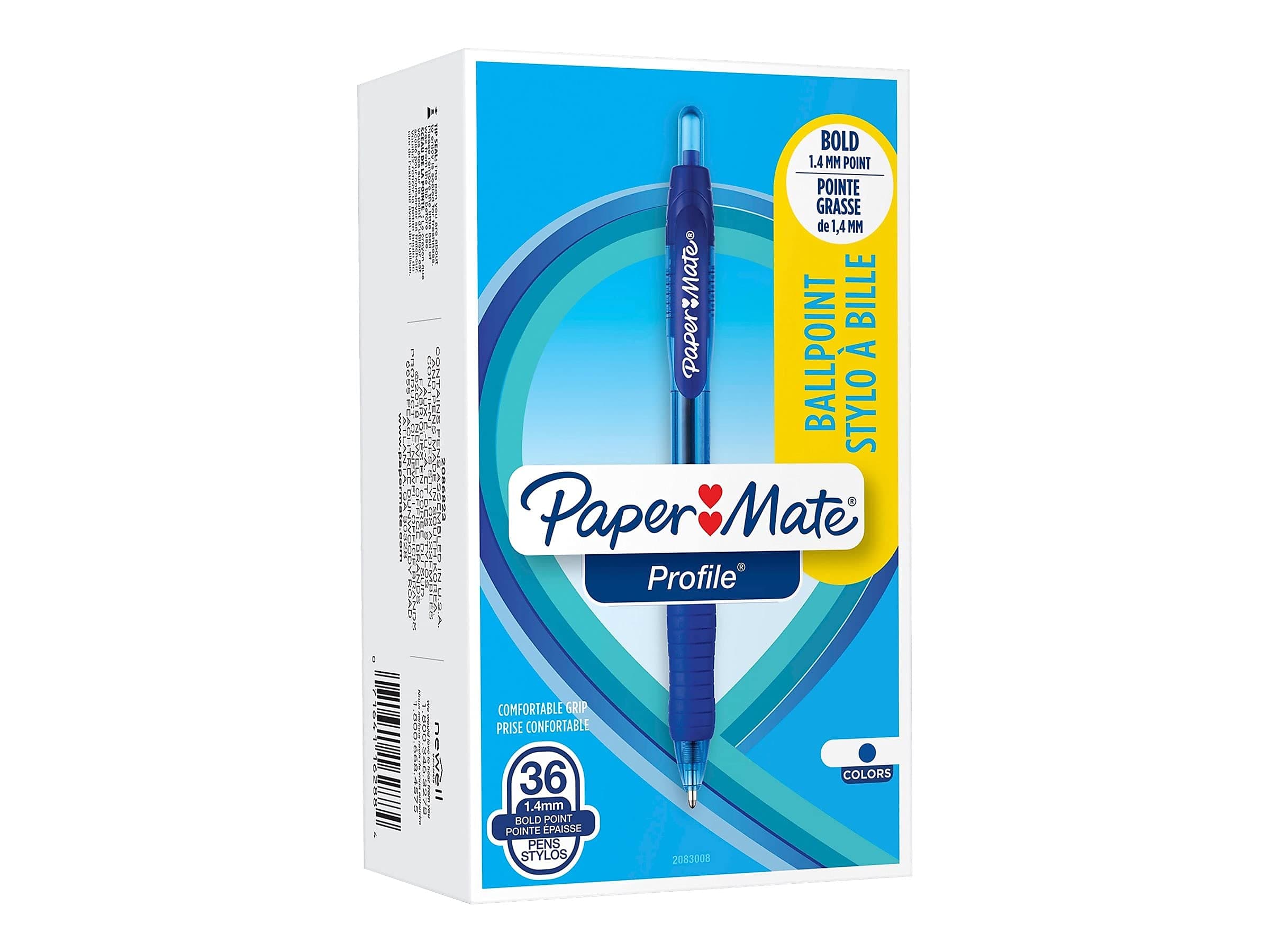 Profile Ballpoint Pen, Retractable, Bold 1.4 Mm, Blue Ink, Blue Barrel, 36/pack
