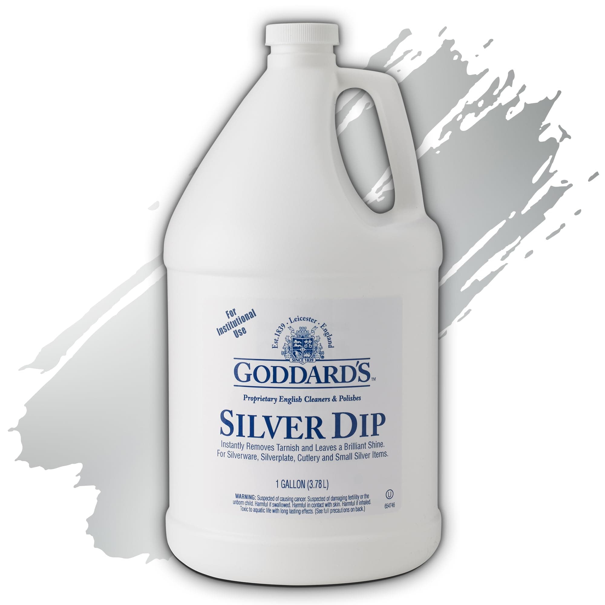 Goddard's Silver Cleaner Dip – Silver Jewelry Cleaner Solution for Hard-to-Reach Silverplate, Cutlery & Small Items – Professional Use Tarnish Remover – Silverware Cleaning Supplies (1 Gal)