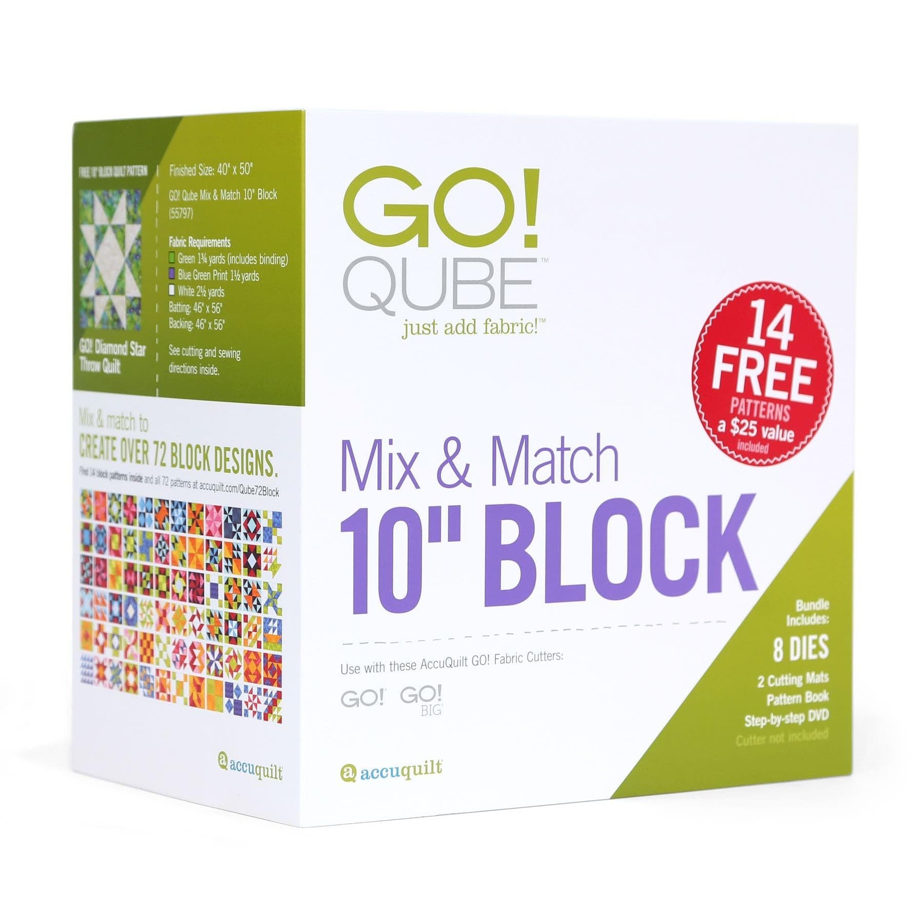 Accuquilt GO! Qube Mix & Match 10 Block