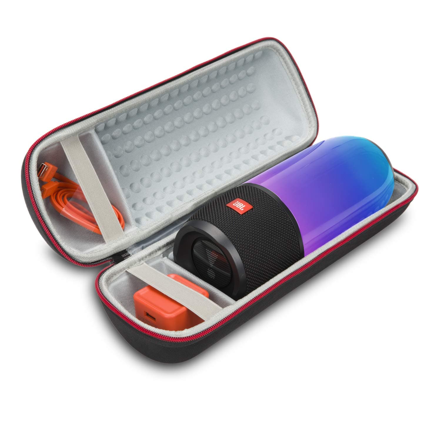 JONGEN Case for JBL Pulse 3 Bluetooth Waterproof Speaker, Hard Travel Carrying Case, Wireless Waterproof Portable Speaker Bag, Black