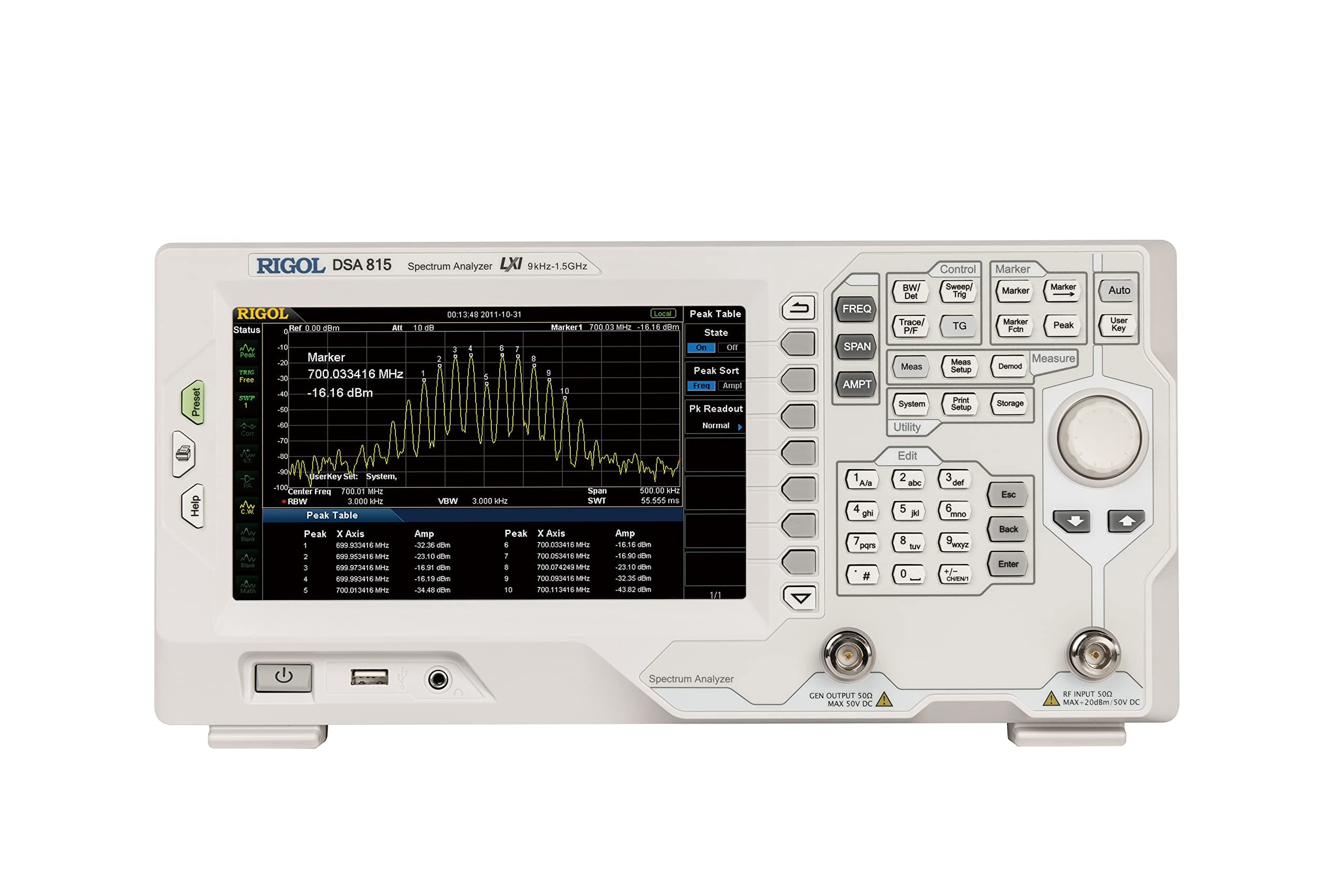 DSA815-TG Tracking Generator Spectrum Analyzer