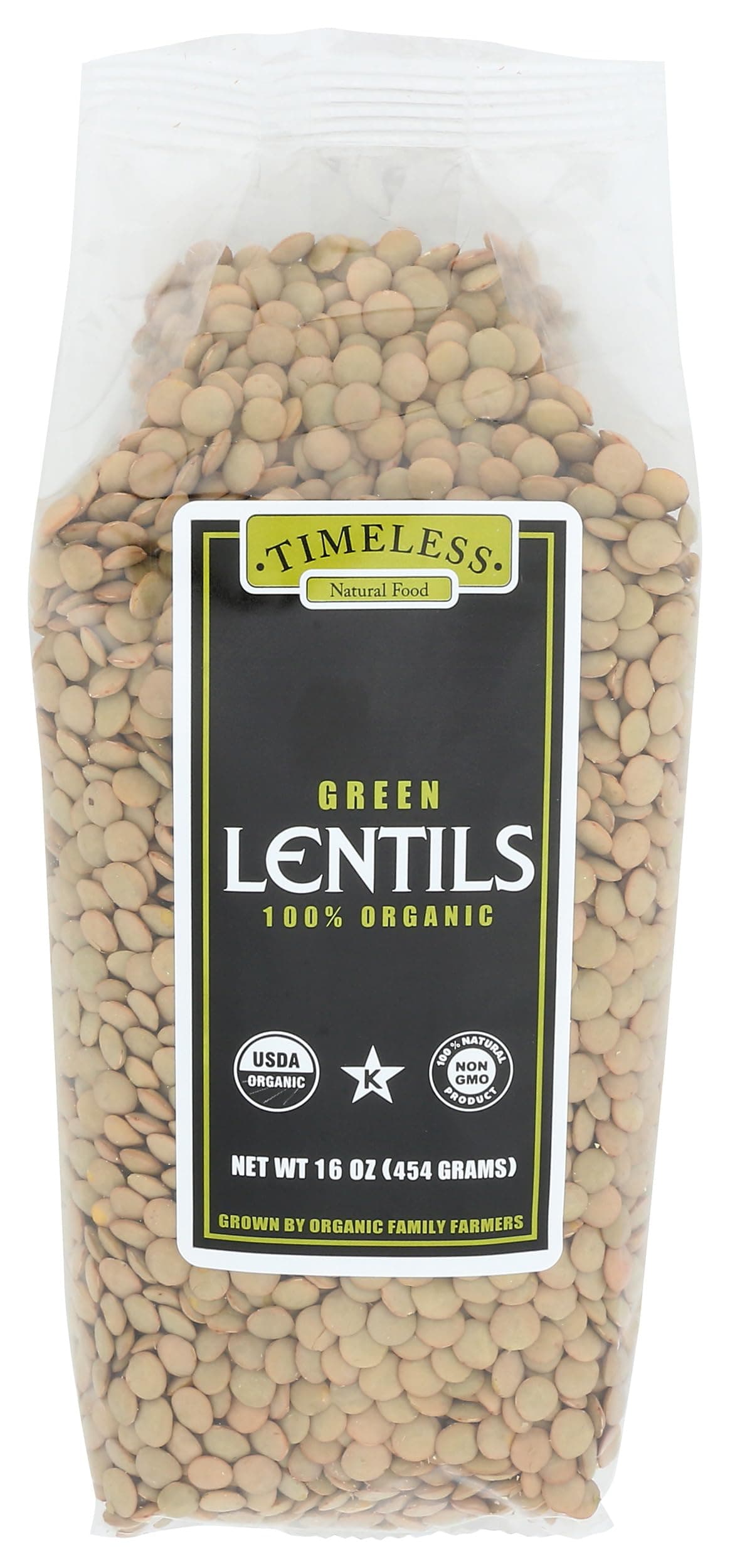 Organic Green Lentils, 16 Oz
