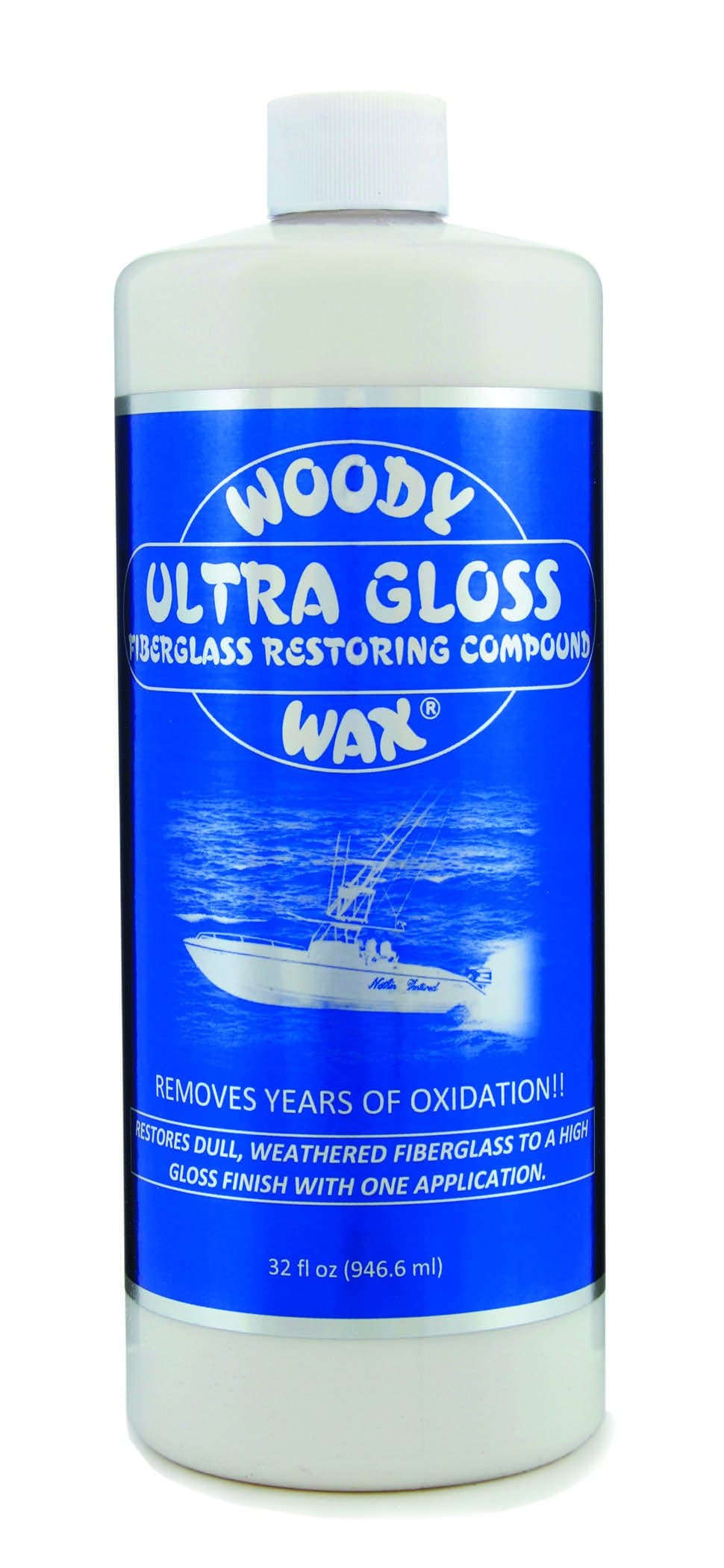 Ultra Gloss Restoring Compound, Professional-Grade Fiberglass Restoration & Oxidation Remover for Boats & Yachts, Diminishing Micro-Abrasive Formula for High Gloss Gel Coat Finish, 32 oz