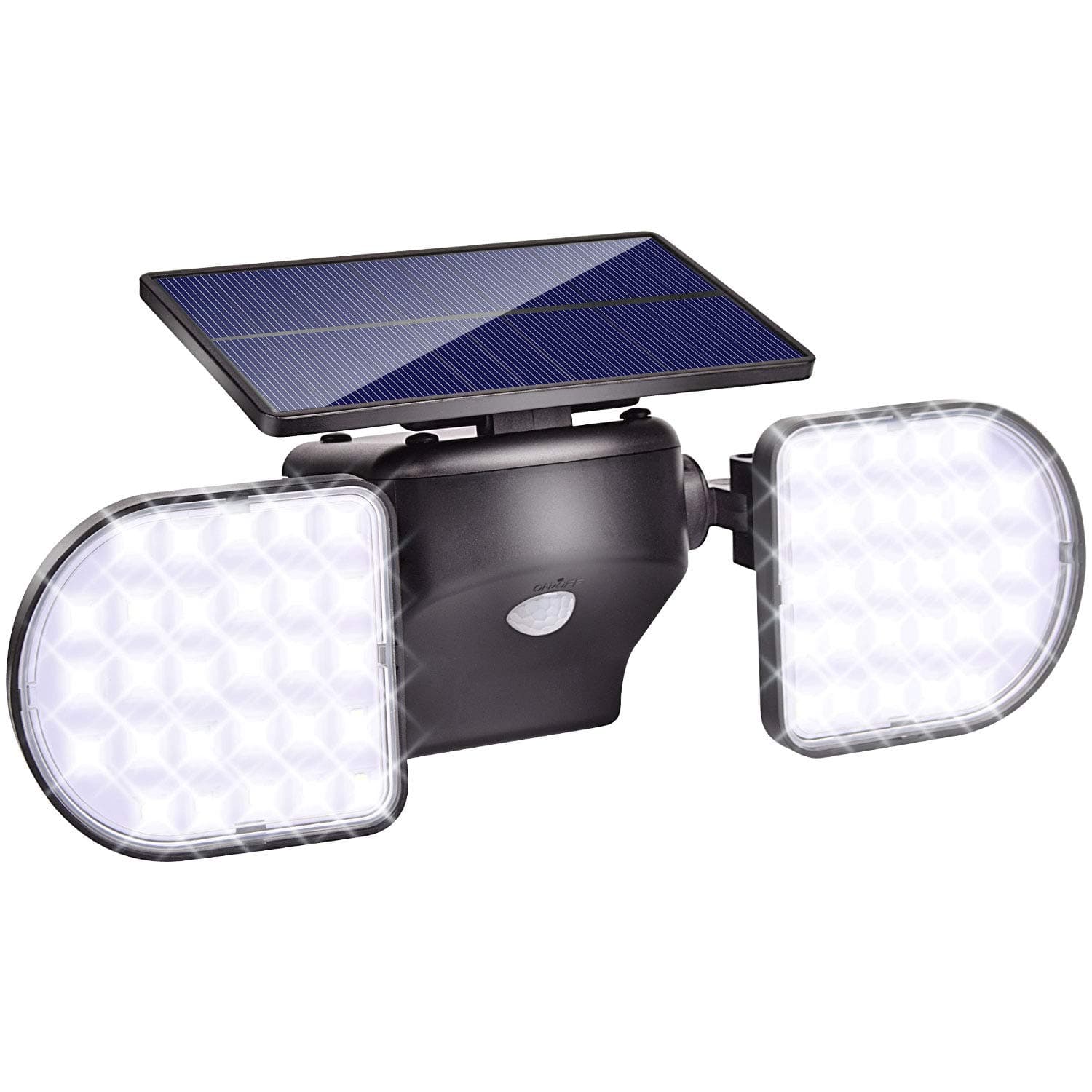 LED Solar Lights Outdoor,DGEMOC Solar Motion Sensor Light with Dual Head Spotlights 56 LED Waterproof 360-Degree Rotatable Solar Security Light Outdoor for Front Door Yard Garden Garage Porch