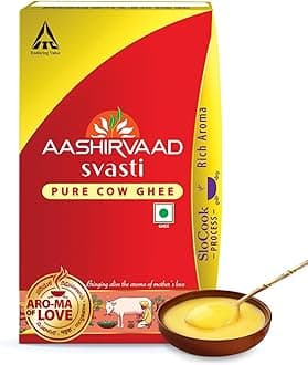 Aashirvaad Pure Cow Ghee, Tetrapack, Rich Aroma, 1L