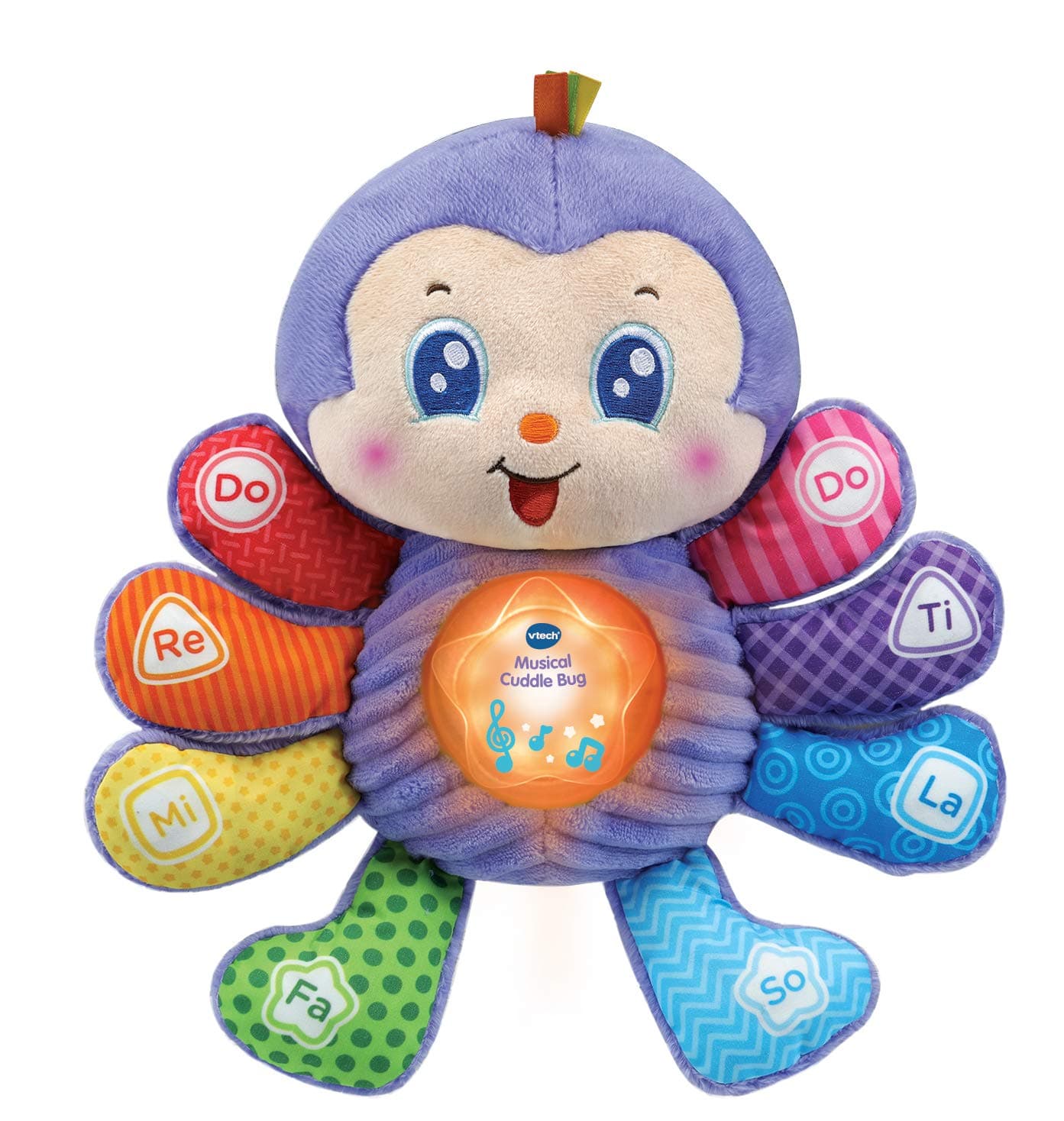 VTech Baby Musical Toy Cuddle Bug, Educational Toy with Sounds and Phrases, Baby Interactive Toy for Sensory Play, Ideal Soft Toy Gift for Christmas for Babies and Toddlers Aged 6 Months to 3 Years