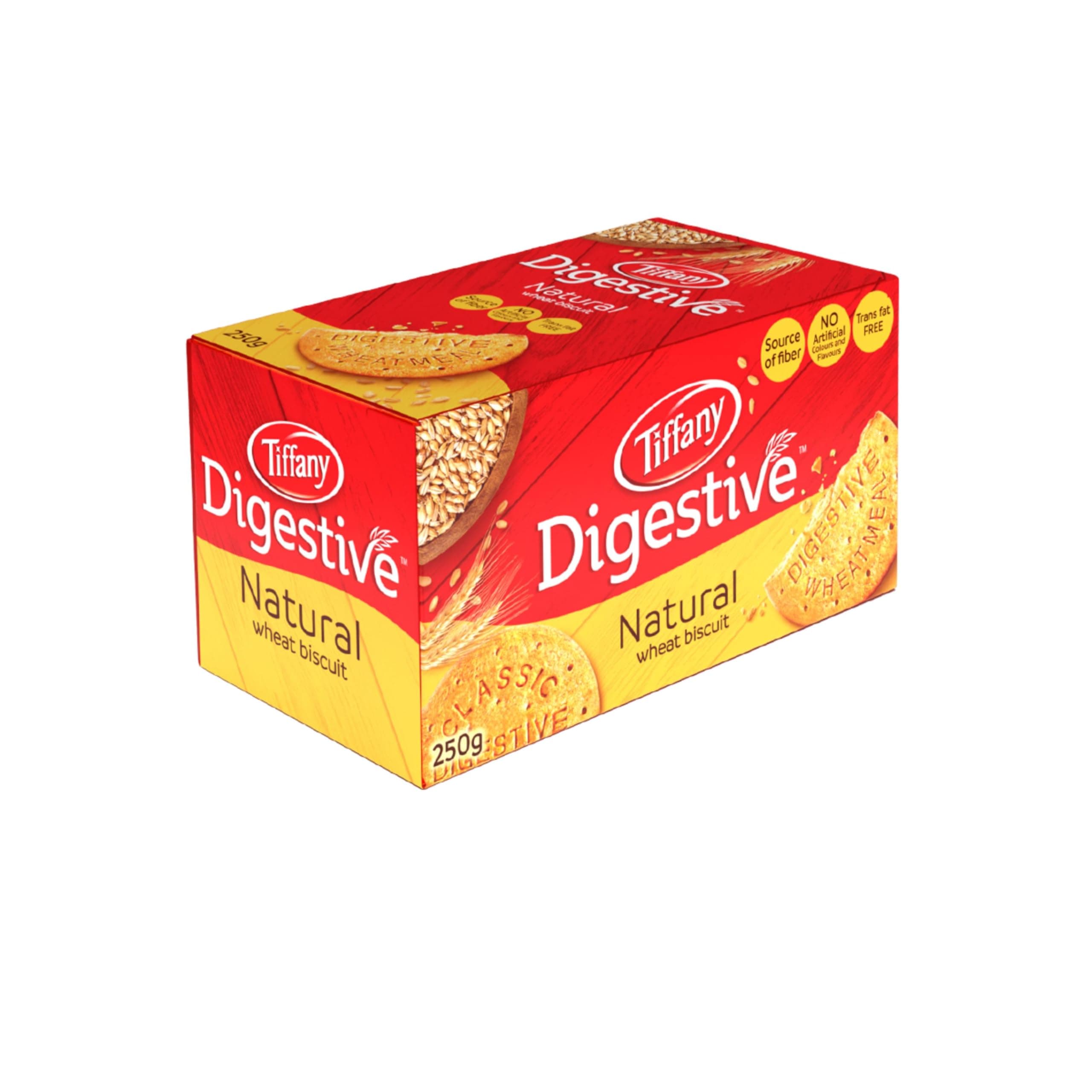 Biscuits Digestive Light Natural Wheat Biscuits (Pack of 1, 250g), Great for Snacking and Sharing